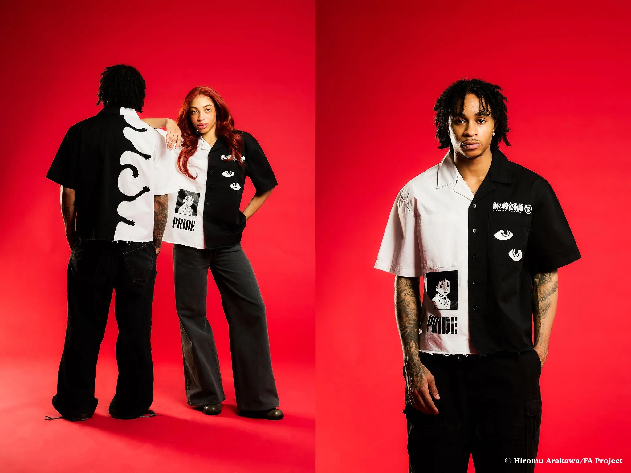 FMAB PRIDE BUTTON UP SHIRT (BLACK/WHITE) *PRE-ORDER* sold by hypland product image thumbnail 3