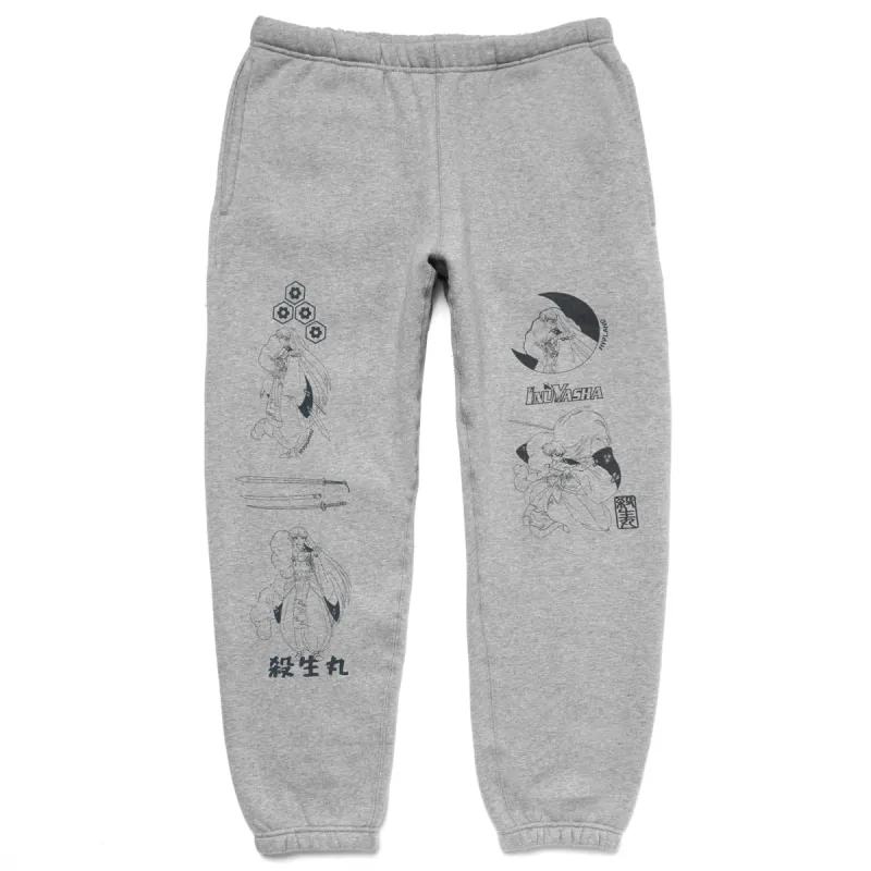INUYASHA SESSHOMARU SWEATPANTS (HEATHER GREY) made by hypland