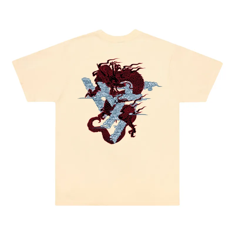 JAPANESE DRAGON LOGO SHIRT (CREAM) sold by hypland