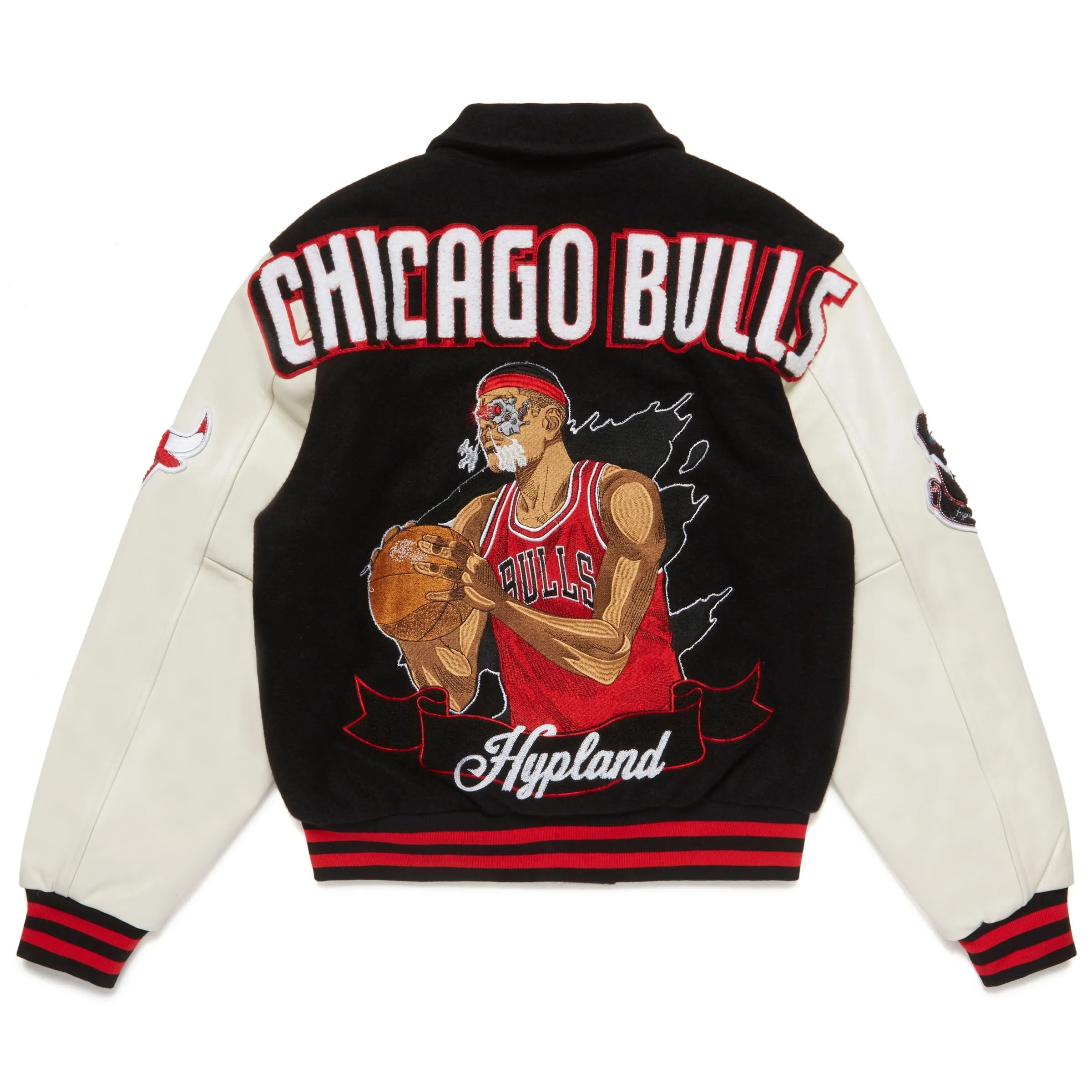 NBA CHICAGO BULLS VARSITY JACKET (BLACK) sold by hypland product image thumbnail 2