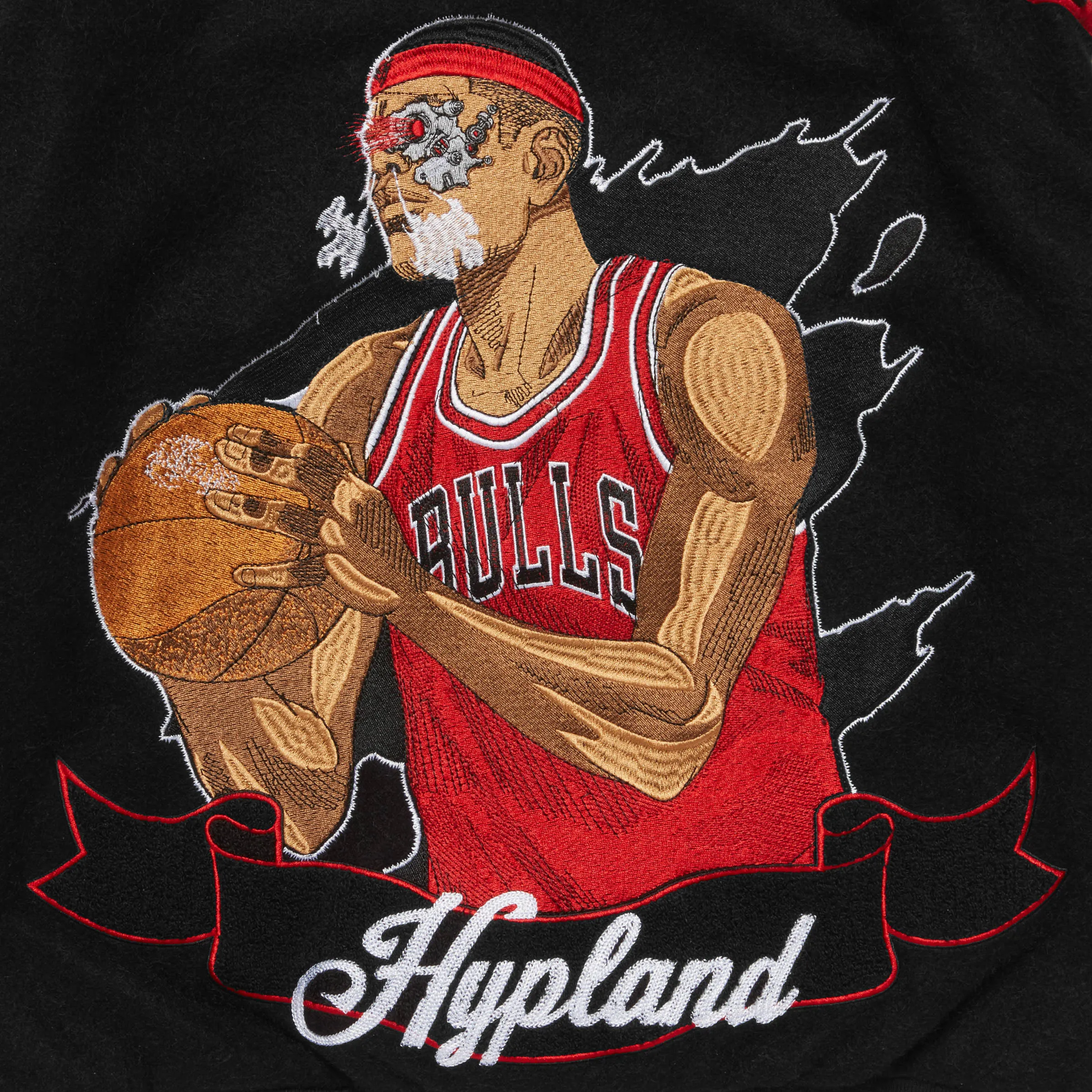 NBA CHICAGO BULLS VARSITY JACKET (BLACK) sold by hypland product image thumbnail 5