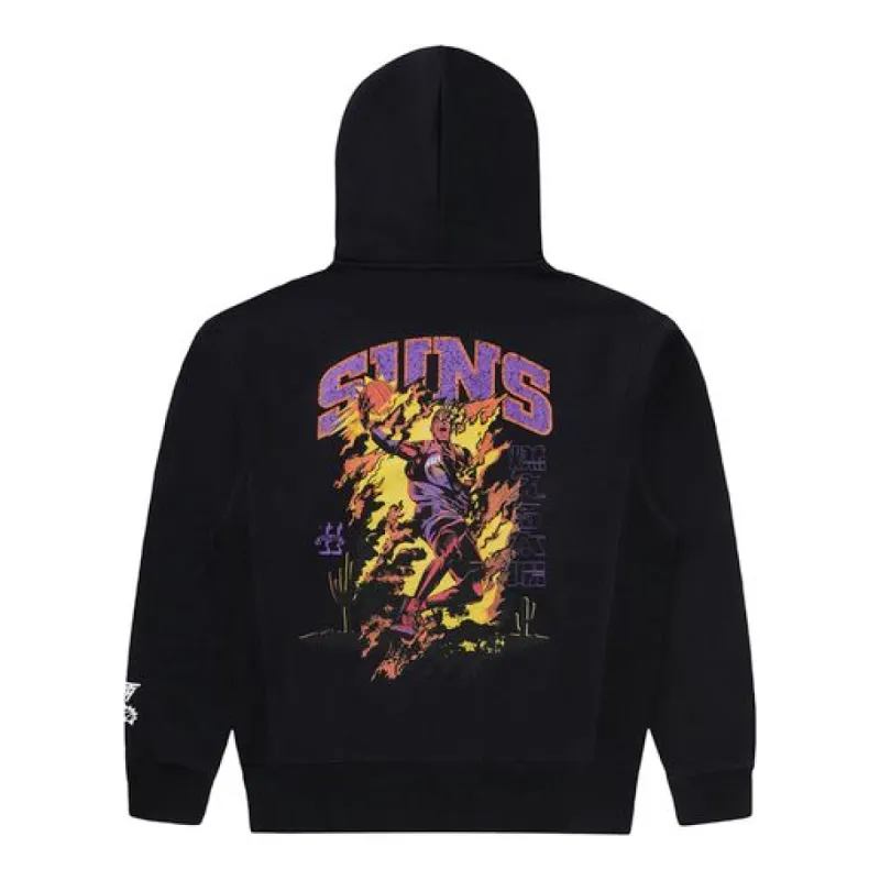 NBA PHOENIX SUNS FLAMING EURO STEP HOODIE (BLACK) sold by hypland