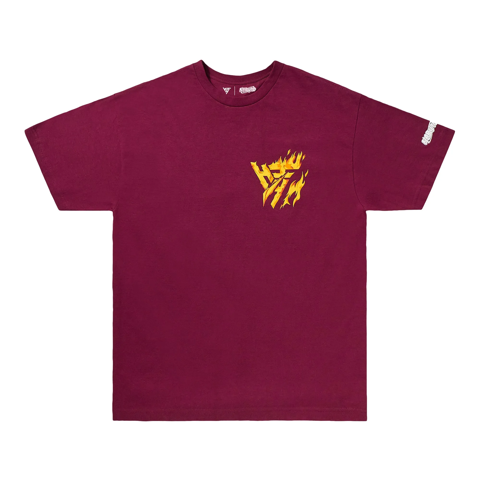 SHIPPUDEN ITACHI FLAME LOGO SHIRT (MAROON) sold by hypland product image thumbnail 2