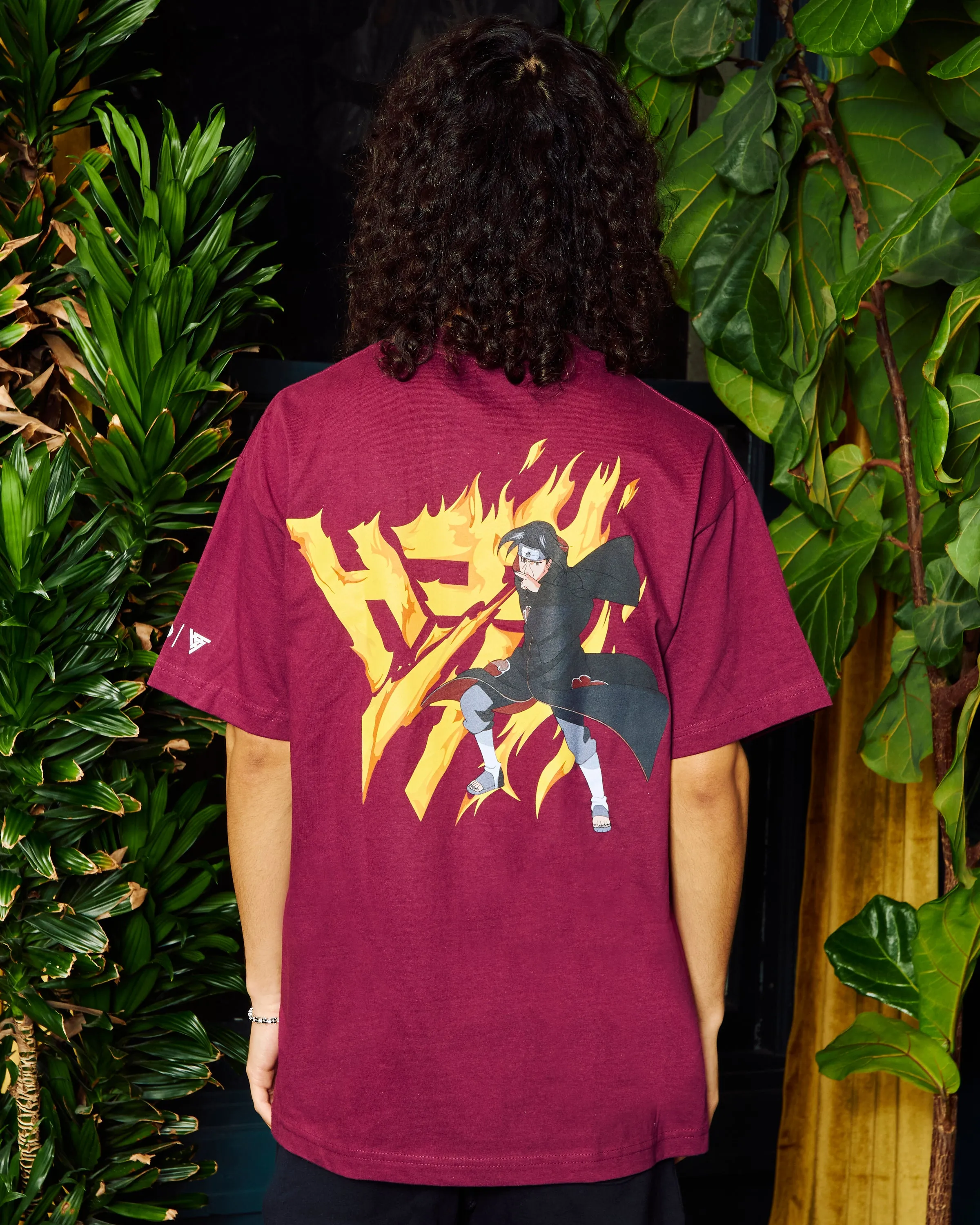SHIPPUDEN ITACHI FLAME LOGO SHIRT (MAROON) sold by hypland product image thumbnail 4
