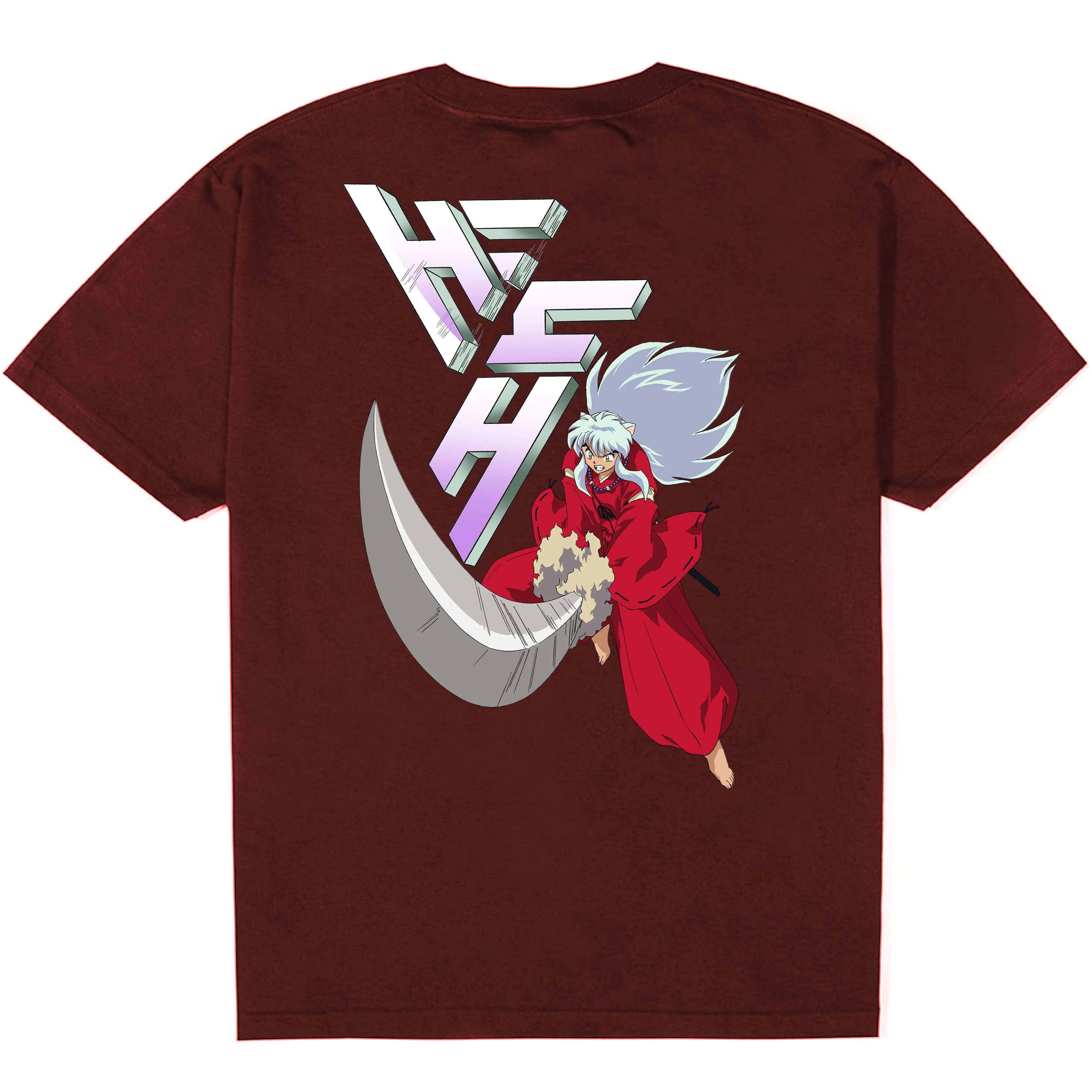 INUYASHA SLICE LOGO SHIRT (MAROON) sold by hypland