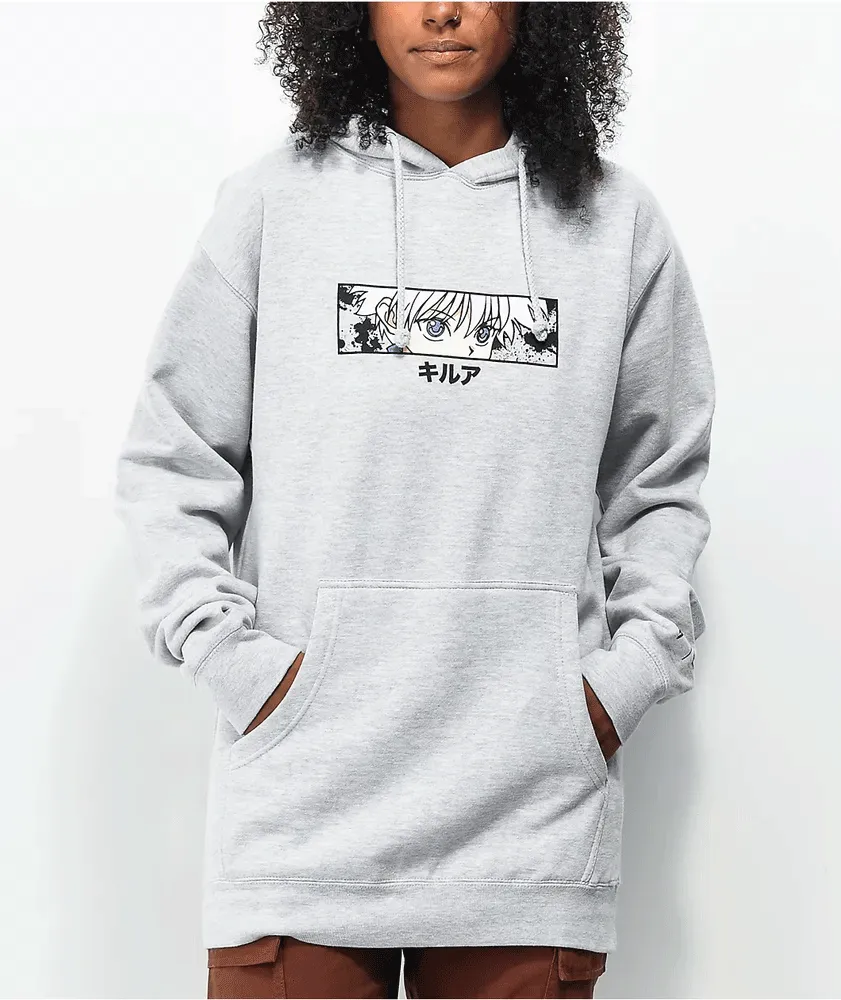 DISCORD HXH KILLUA EYES HOODIE (GREY) sold by hypland