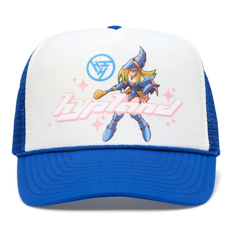 YUGIOH DARK MAGICIAN GIRL TRUCKER HAT (BLUE/WHITE) sold by hypland