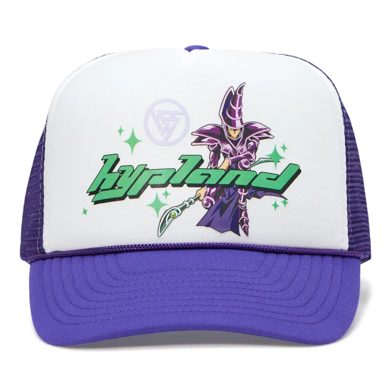 YUGIOH DARK MAGICIAN TRUCKER HAT (PURPLE/WHITE) sold by hypland