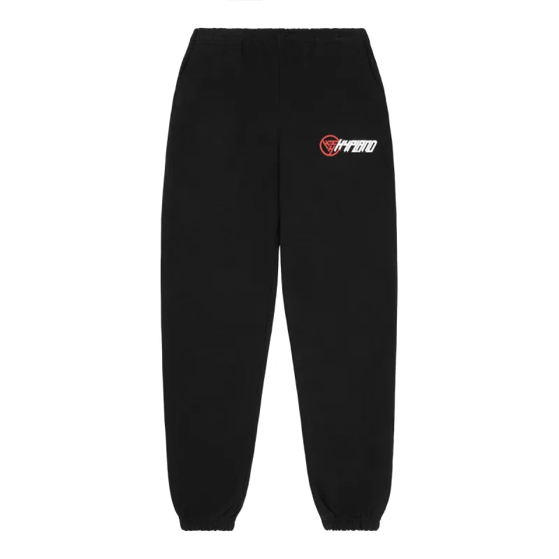 HYPLAND SLANT LOGO SWEAT PANTS (BLACK) sold by hypland