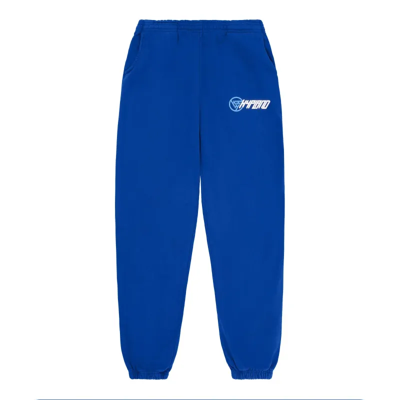 HYPLAND SLANT LOGO SWEAT PANTS (BLUE) sold by hypland