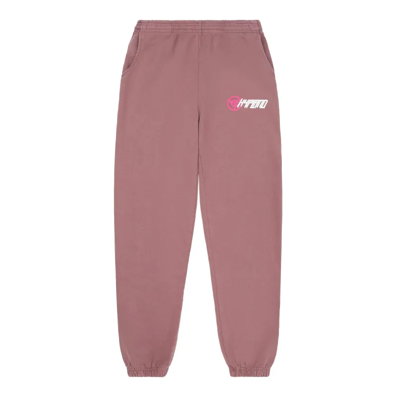 HYPLAND SLANT LOGO SWEAT PANTS (MAUVE) sold by hypland