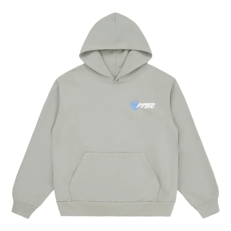 HYPLAND SLANT LOGO HOODIE (SLATE) sold by hypland
