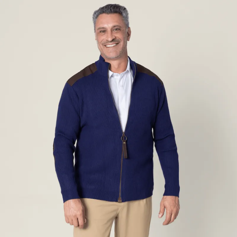 Signature Magnetic Zip-Up Sweater For Men sold by Joe & Bella