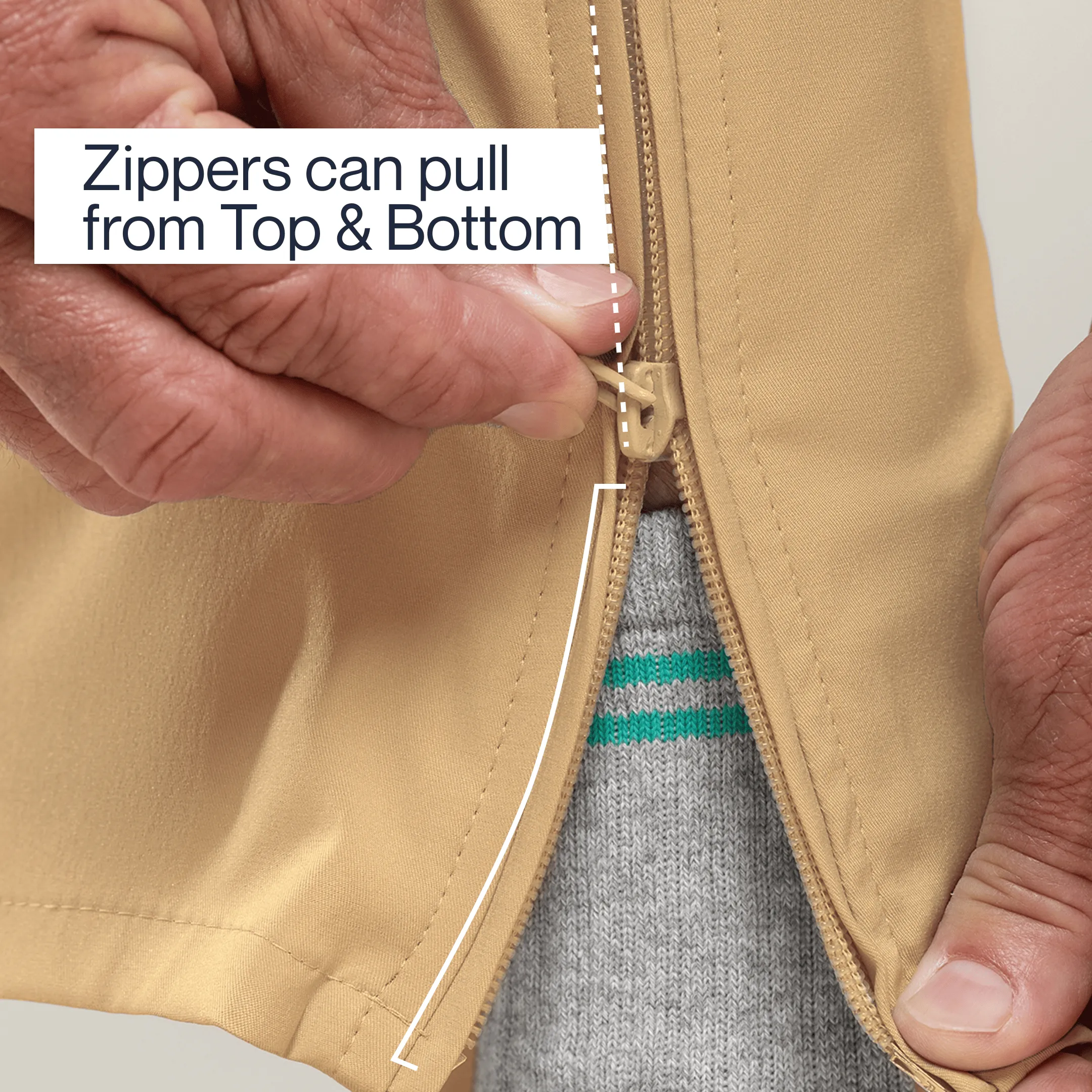 Signature Side-Zip Chinos for Men sold by Joe & Bella product image thumbnail 3