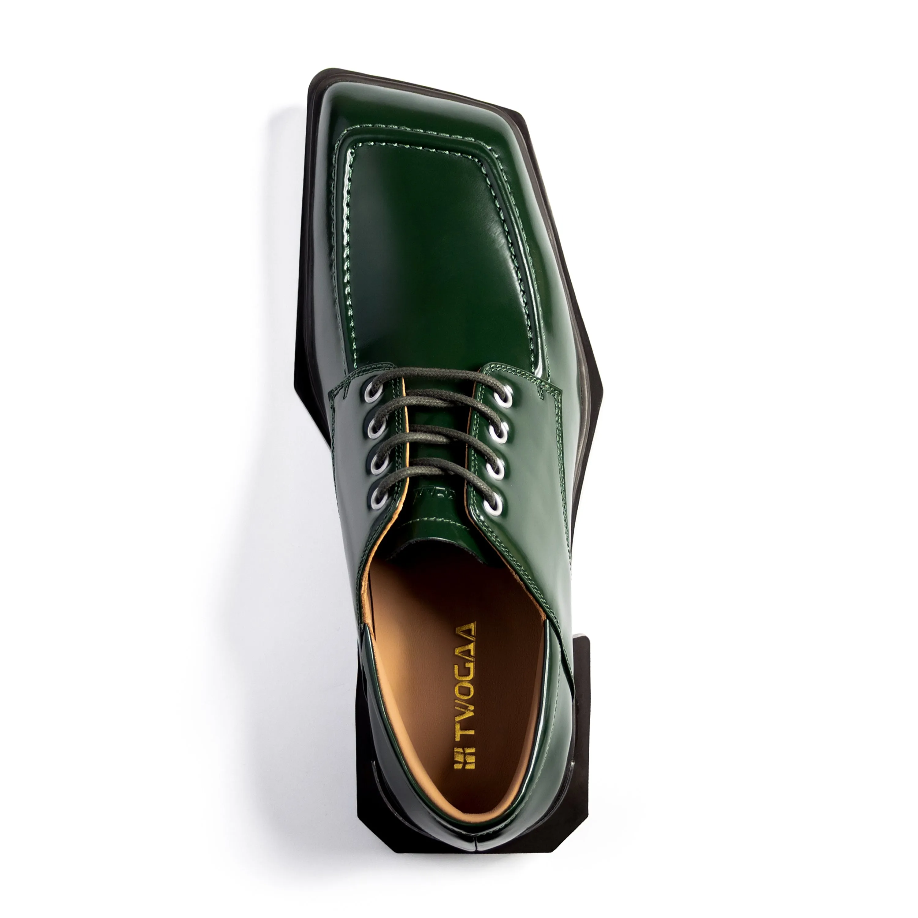 ADIEU BEING Leather Shoes in MOSS sold by TWOGAA product image thumbnail 3