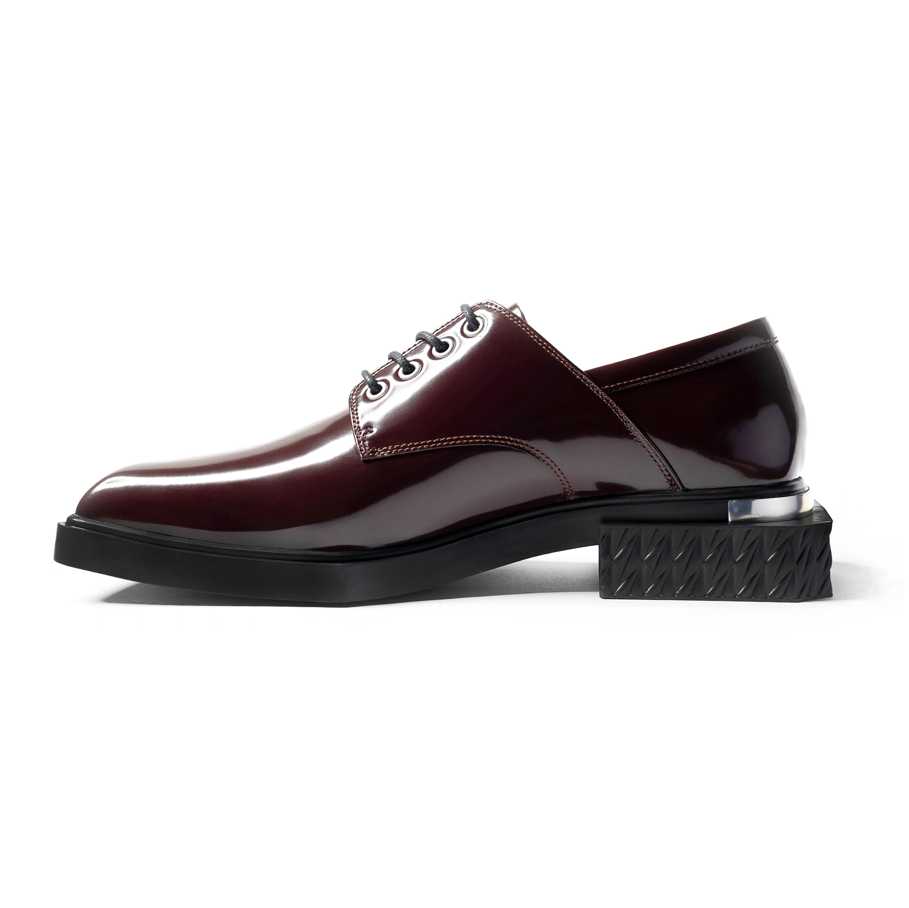 ADIEU BEING Leather Shoes in MAROON TILE sold by TWOGAA product image thumbnail 4