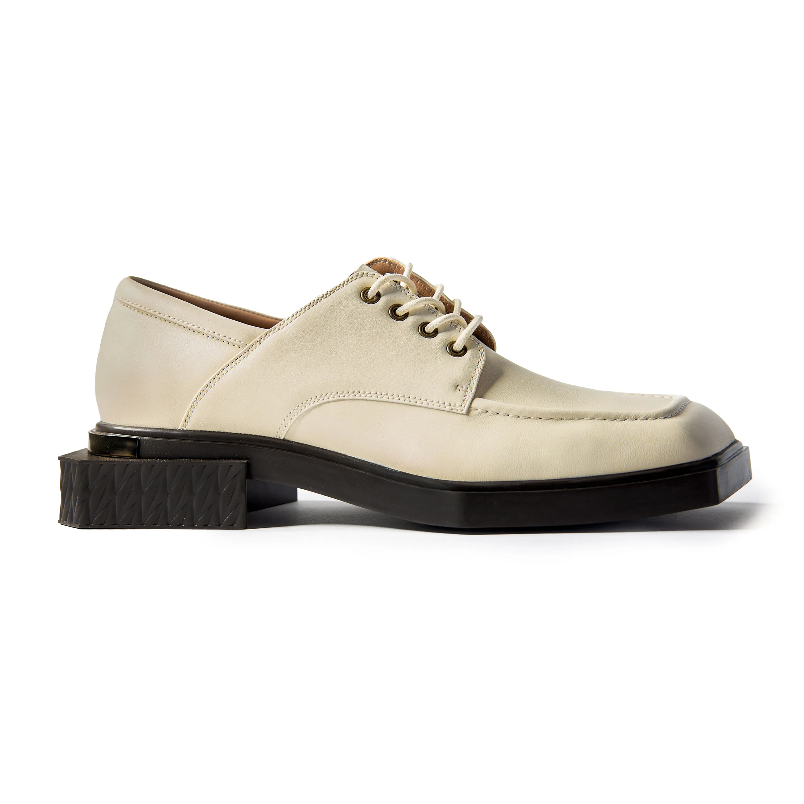 ADIEU BEING Leather Shoes in LIMESTONE sold by TWOGAA