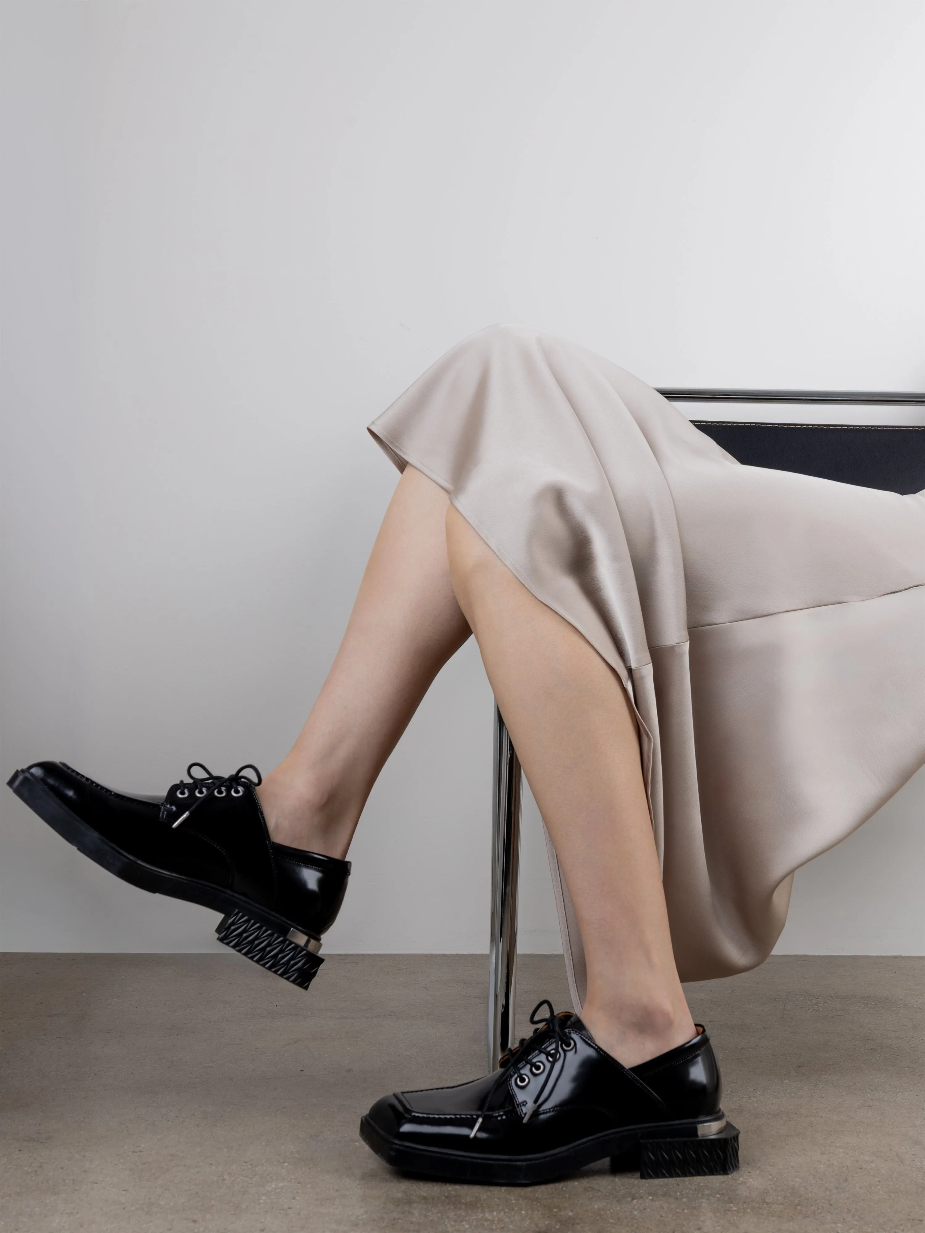 ADIEU BEING Leather Shoes in GRAPHITE sold by TWOGAA product image thumbnail 3