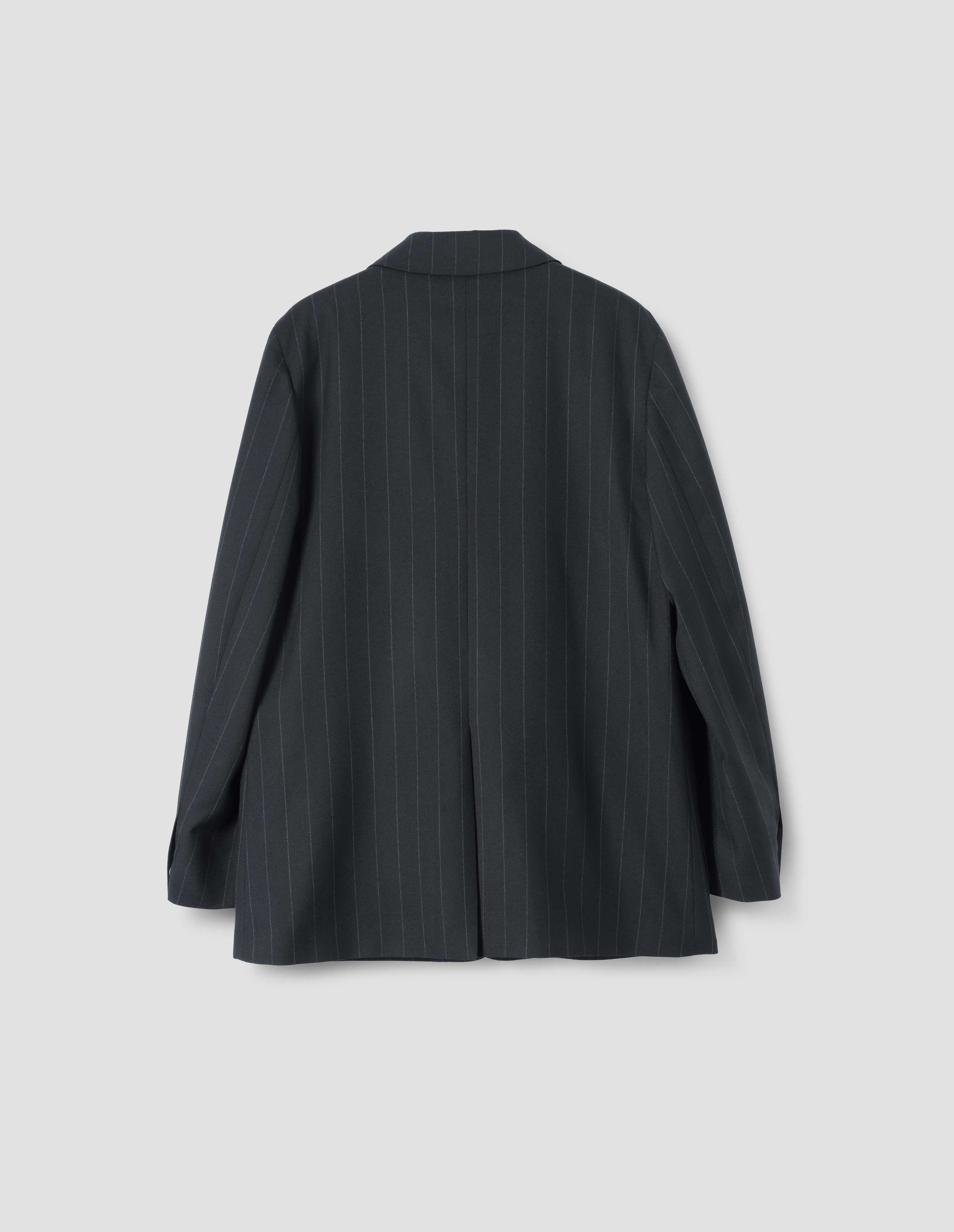 RELAXED BLAZER | PINSTRIPE WOOL TWILL
| BLACK / GREY sold by Margaret Howell product image thumbnail 5