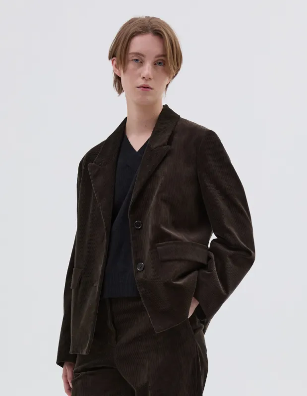 PEAK LAPEL BLAZER | 8 WALE COTTON CORDUROY
 | MOLE sold by Margaret Howell