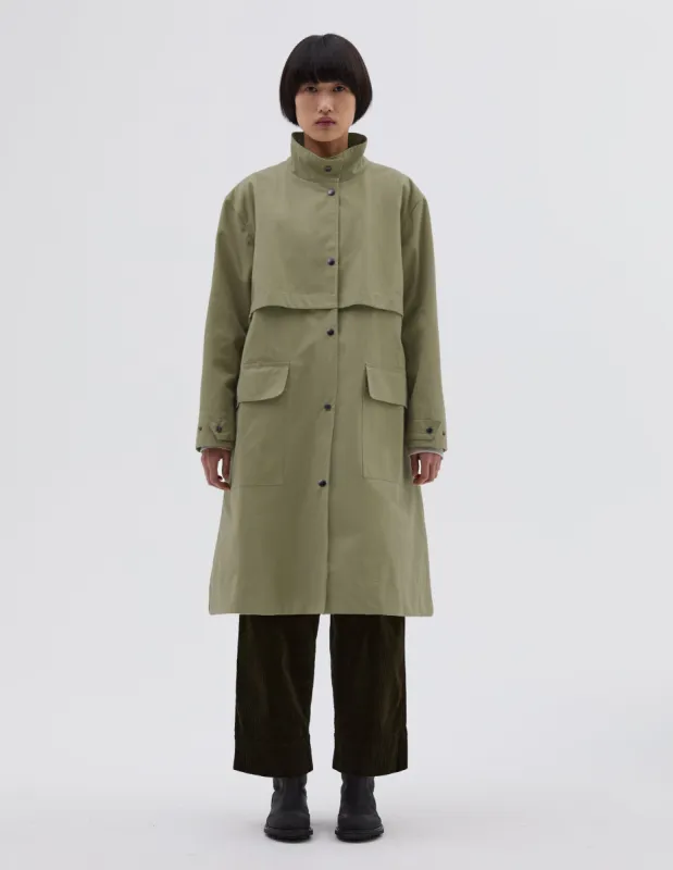 MHL. RAIN MAC | DRY COTTON CANVAS | FENNEL sold by Margaret Howell