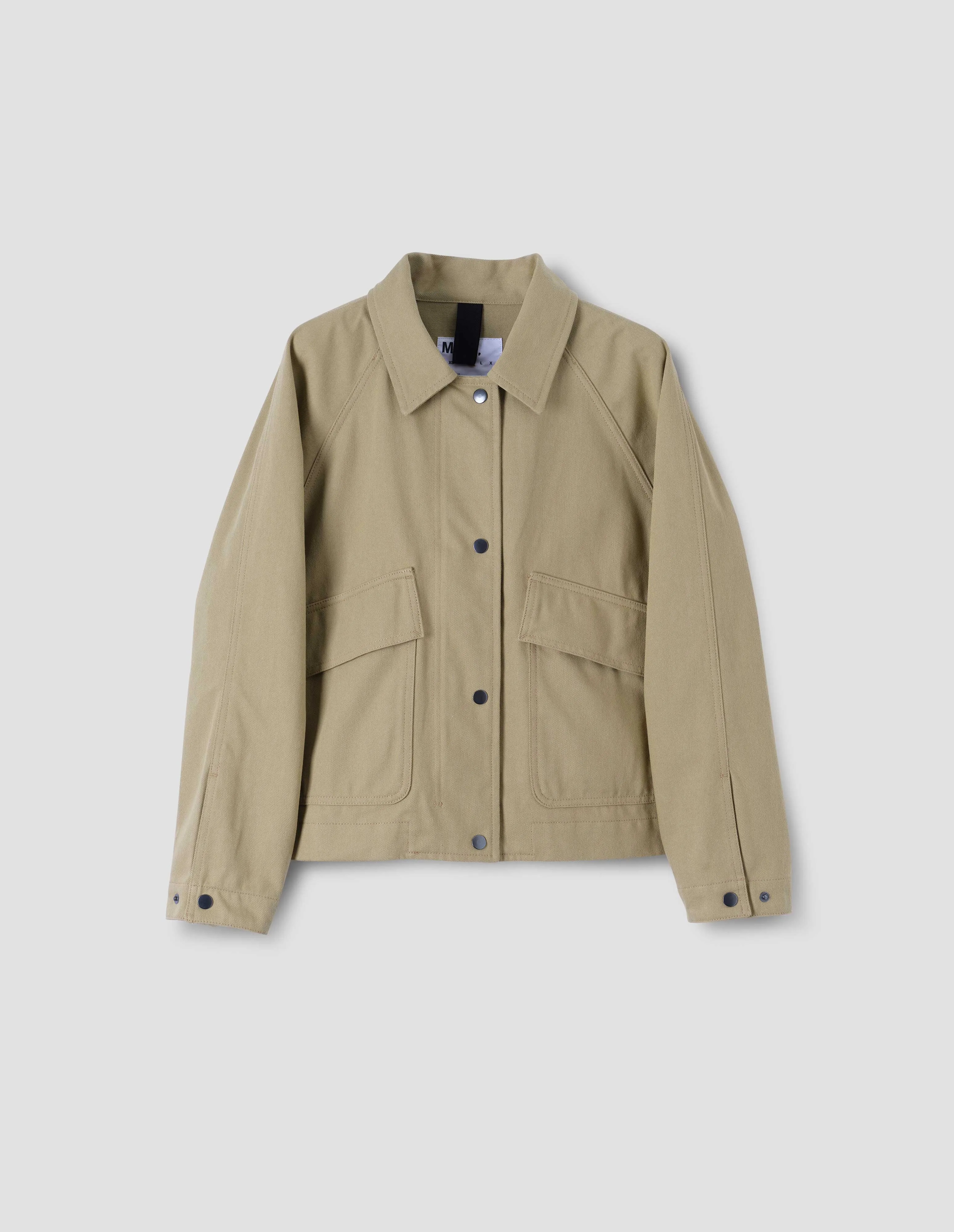 MHL. RAGLAN WORK JACKET | RAISED COTTON DRILL | STONE sold by Margaret Howell product image thumbnail 4