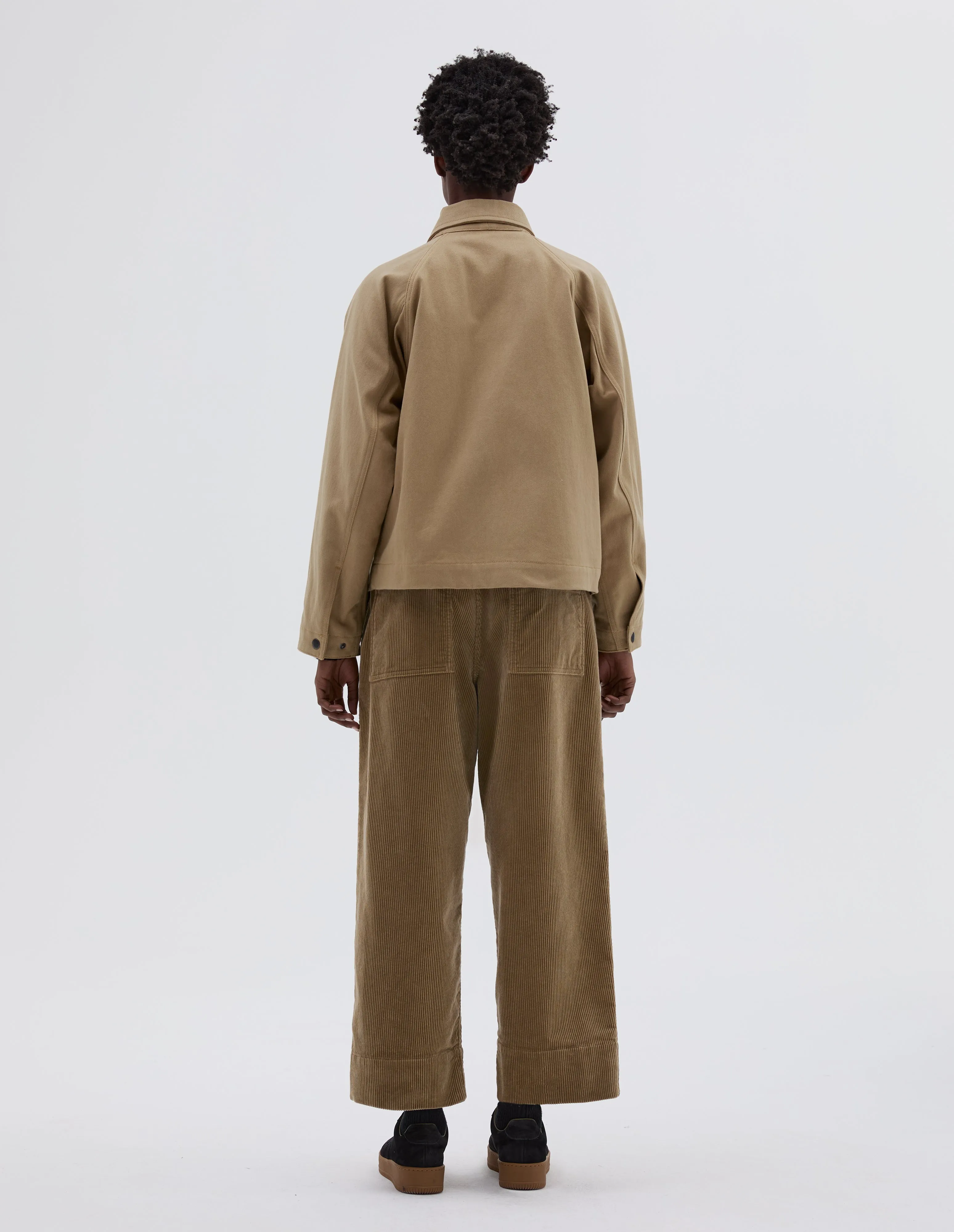 MHL. RAGLAN WORK JACKET | RAISED COTTON DRILL | STONE sold by Margaret Howell product image thumbnail 3
