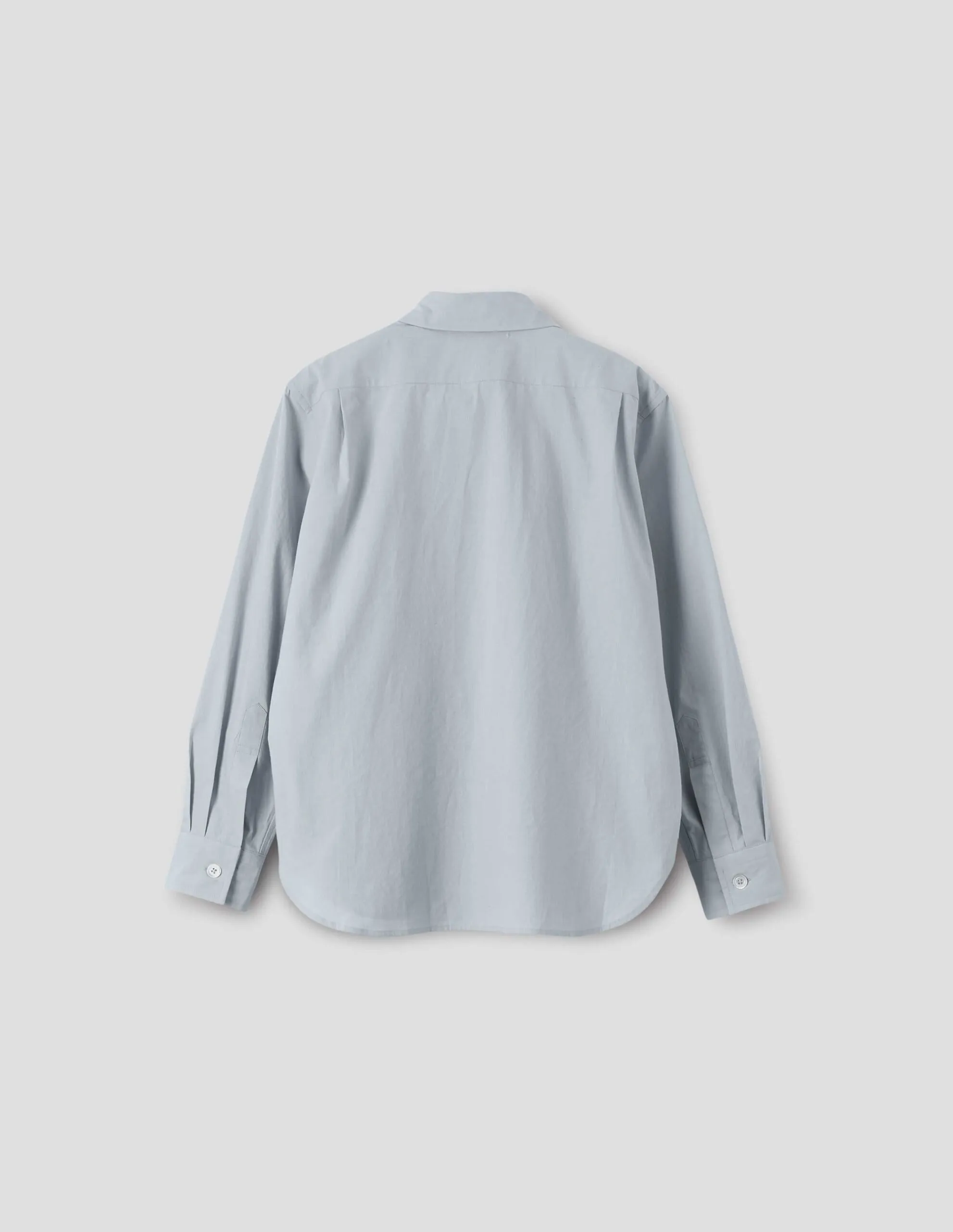 MONOGRAM SHIRT | NATURAL DYE POPLIN | FADED GREY sold by Margaret Howell product image thumbnail 5
