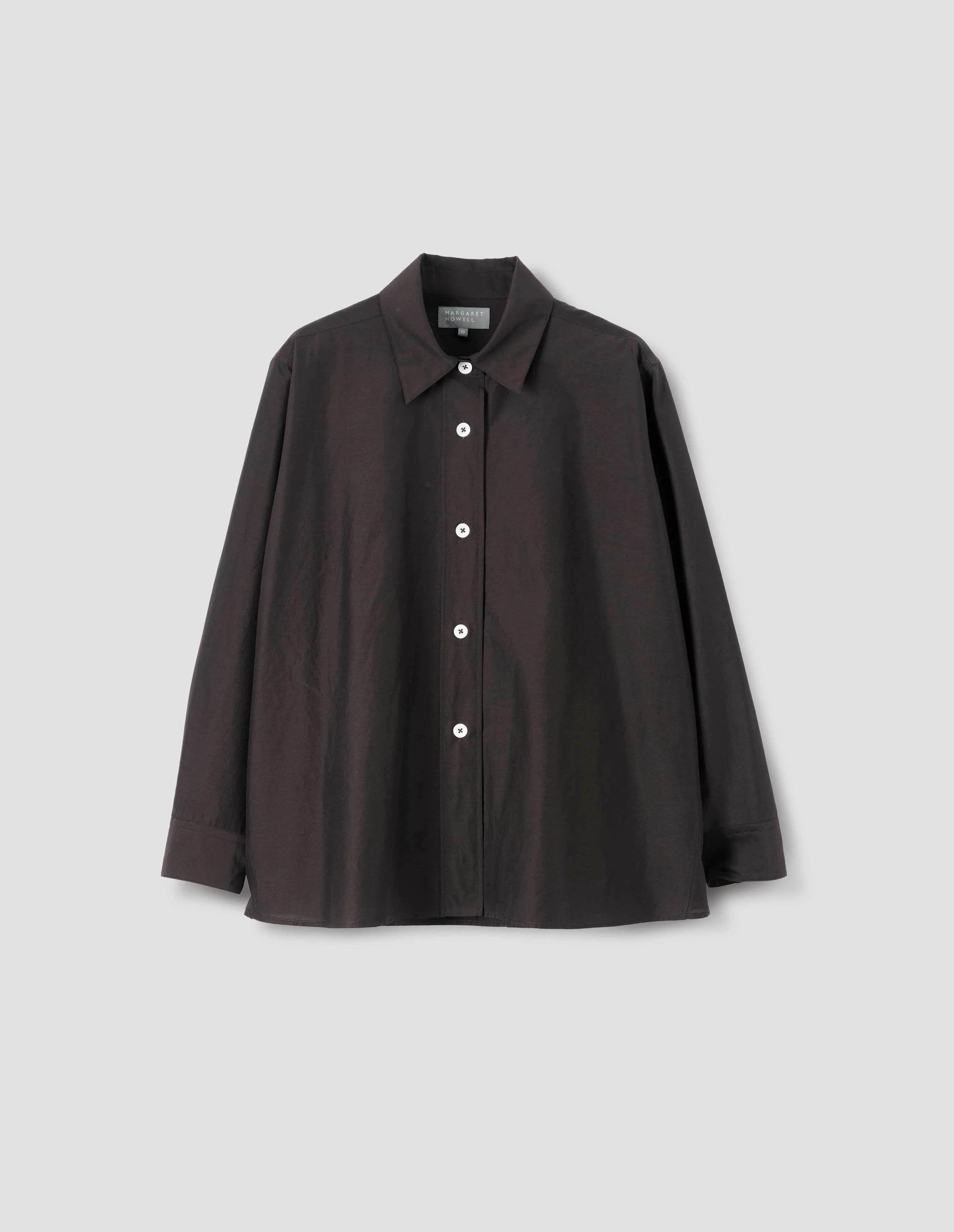 SWING SHIRT | LIGHT COTTON SILK
| WARM BROWN sold by Margaret Howell