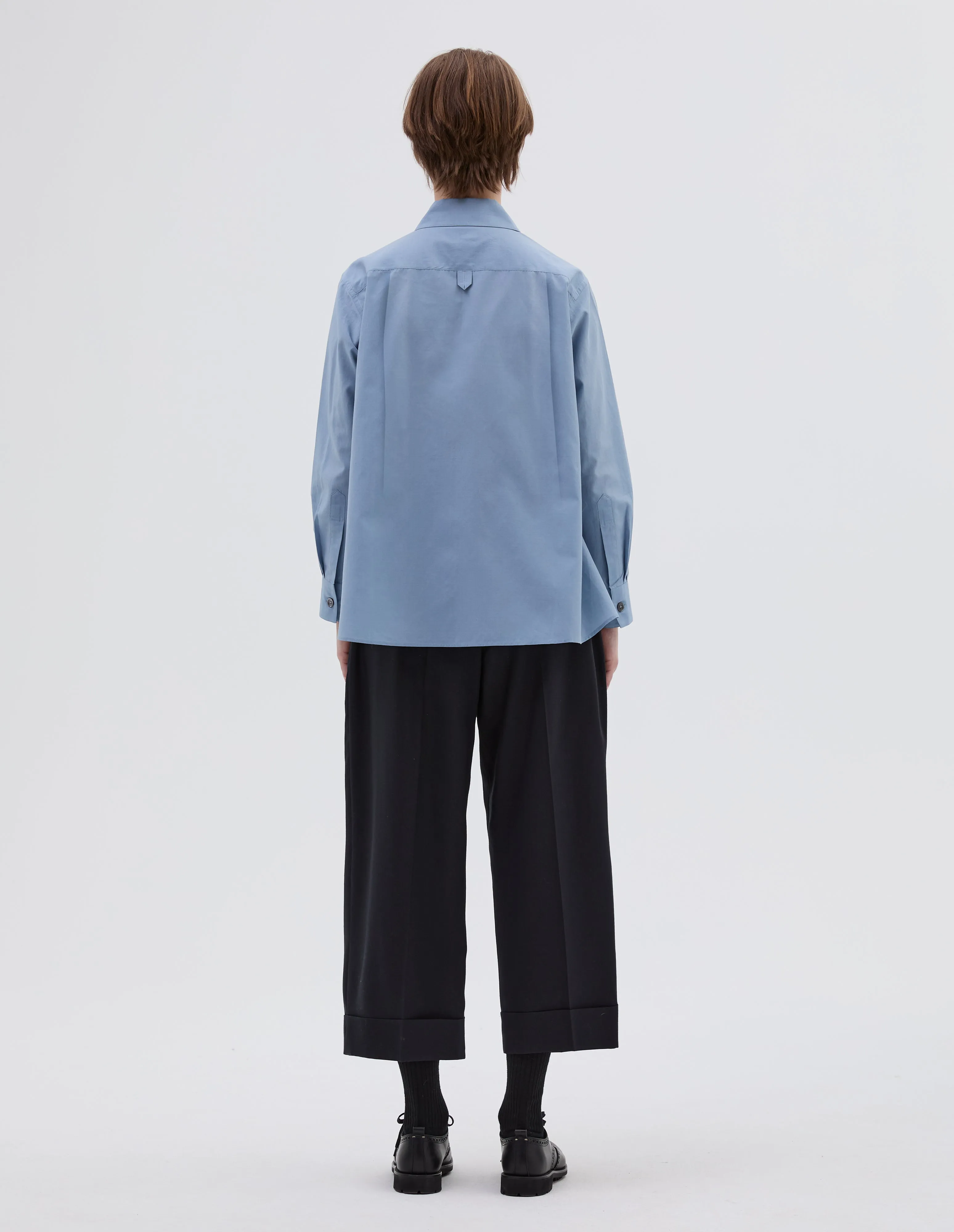 SWING SHIRT | LIGHT COTTON SILK
| DUSTY BLUE sold by Margaret Howell product image thumbnail 3