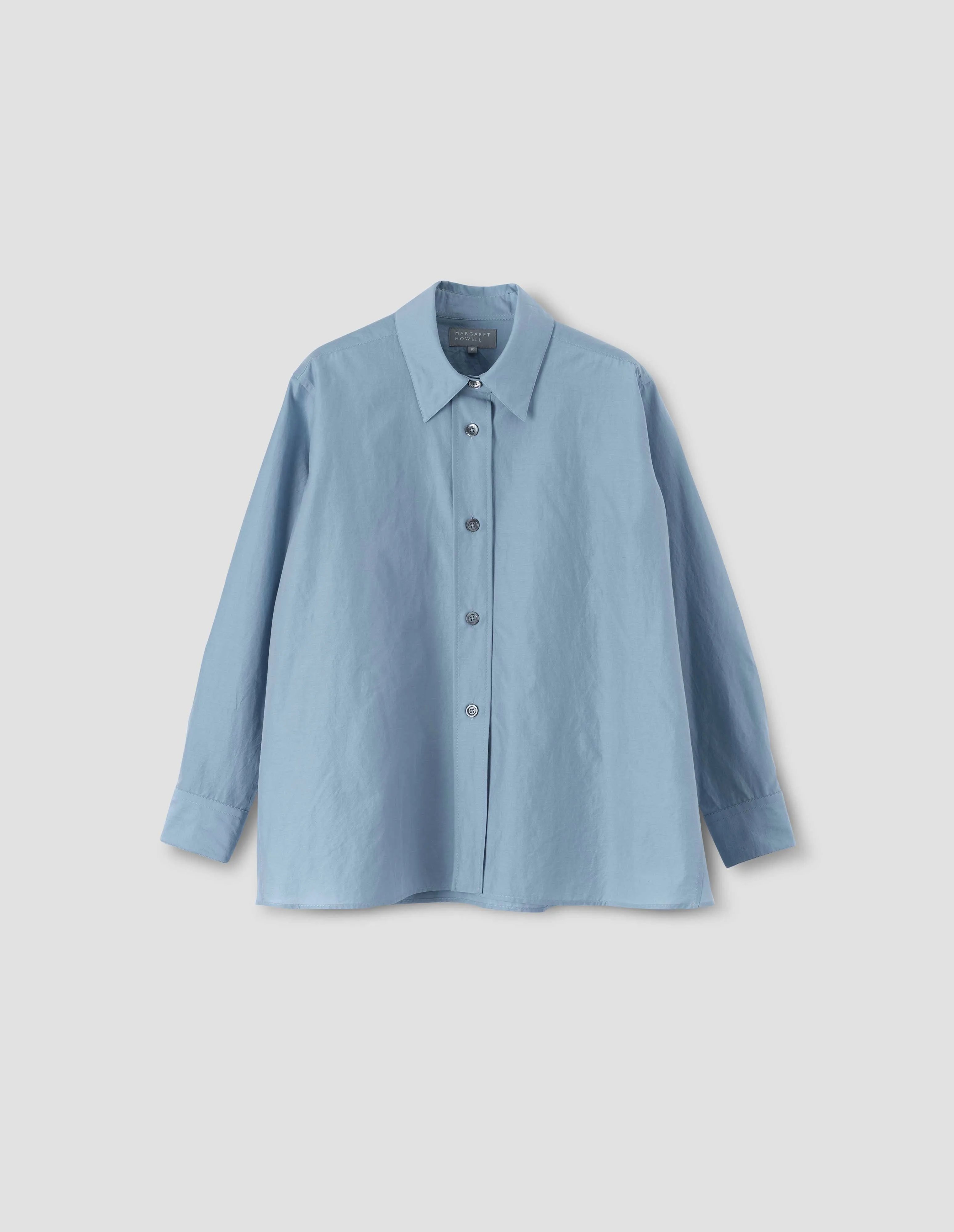 SWING SHIRT | LIGHT COTTON SILK
| DUSTY BLUE sold by Margaret Howell product image thumbnail 4