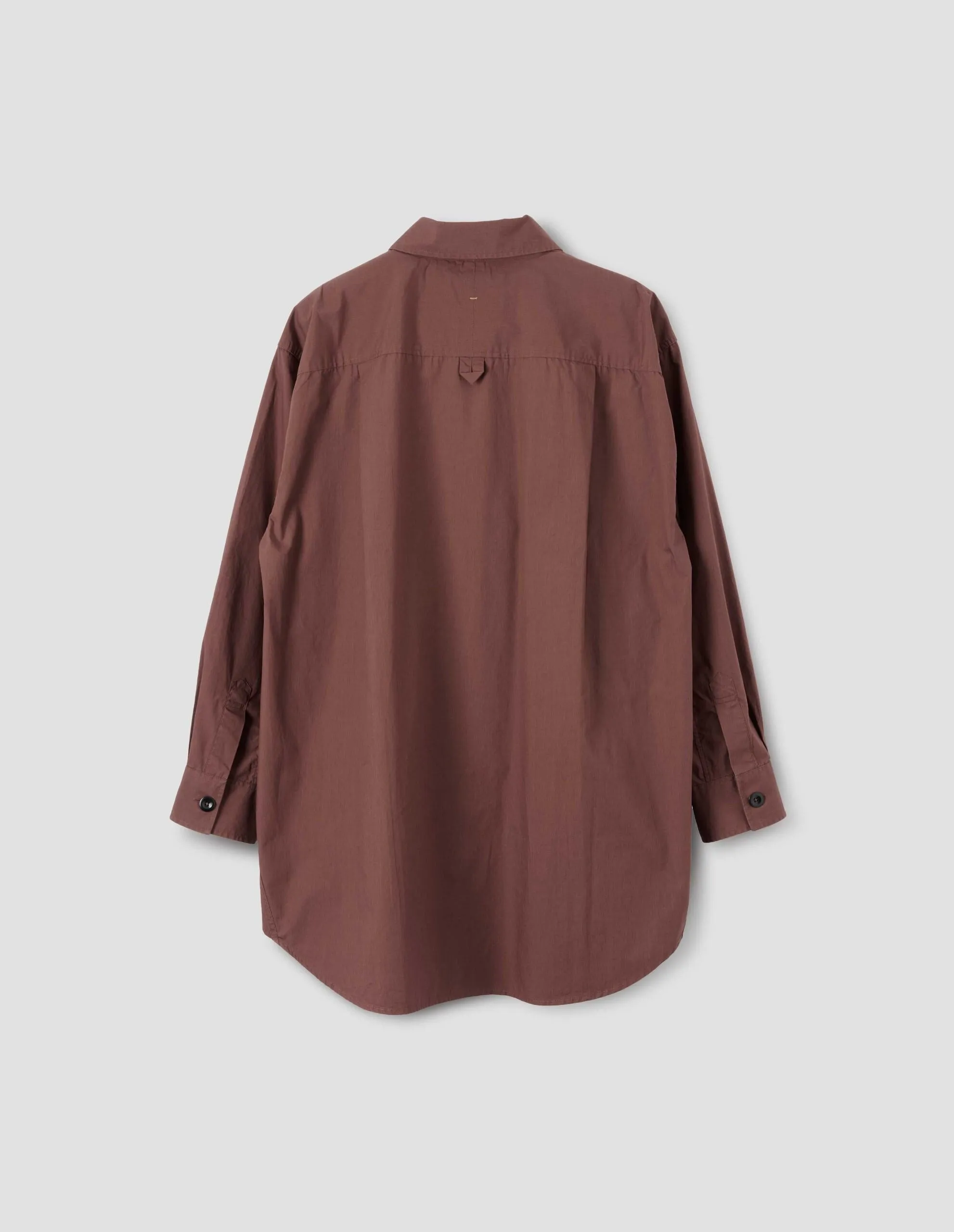 MHL. OVERSIZED PAINTERS SHIRT | LIGHT COTTON POPLIN | CONKER sold by Margaret Howell product image thumbnail 5