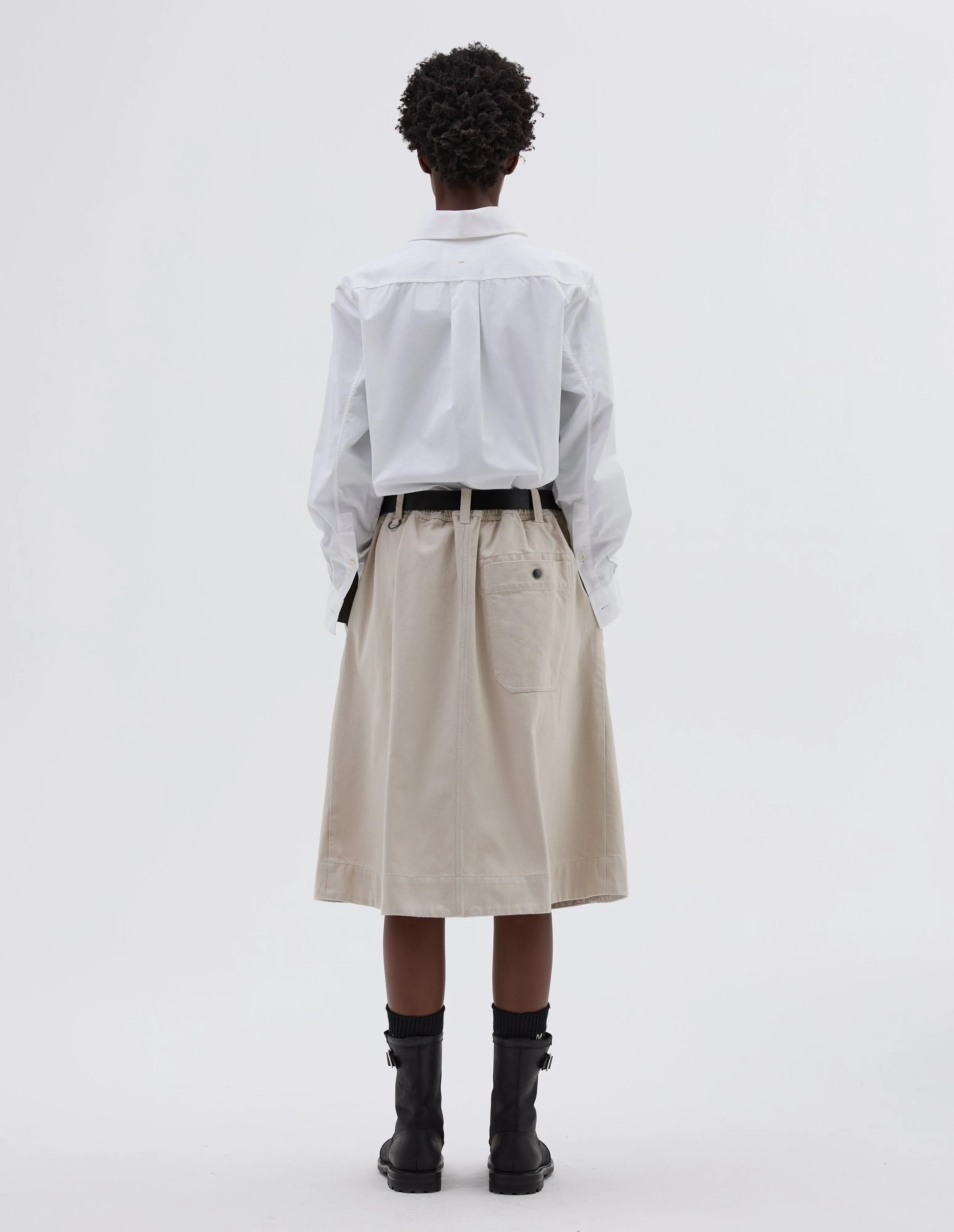 MHL. SIMPLE SHIRT | COMPACT COTTON POPLIN | WHITE sold by Margaret Howell product image thumbnail 3