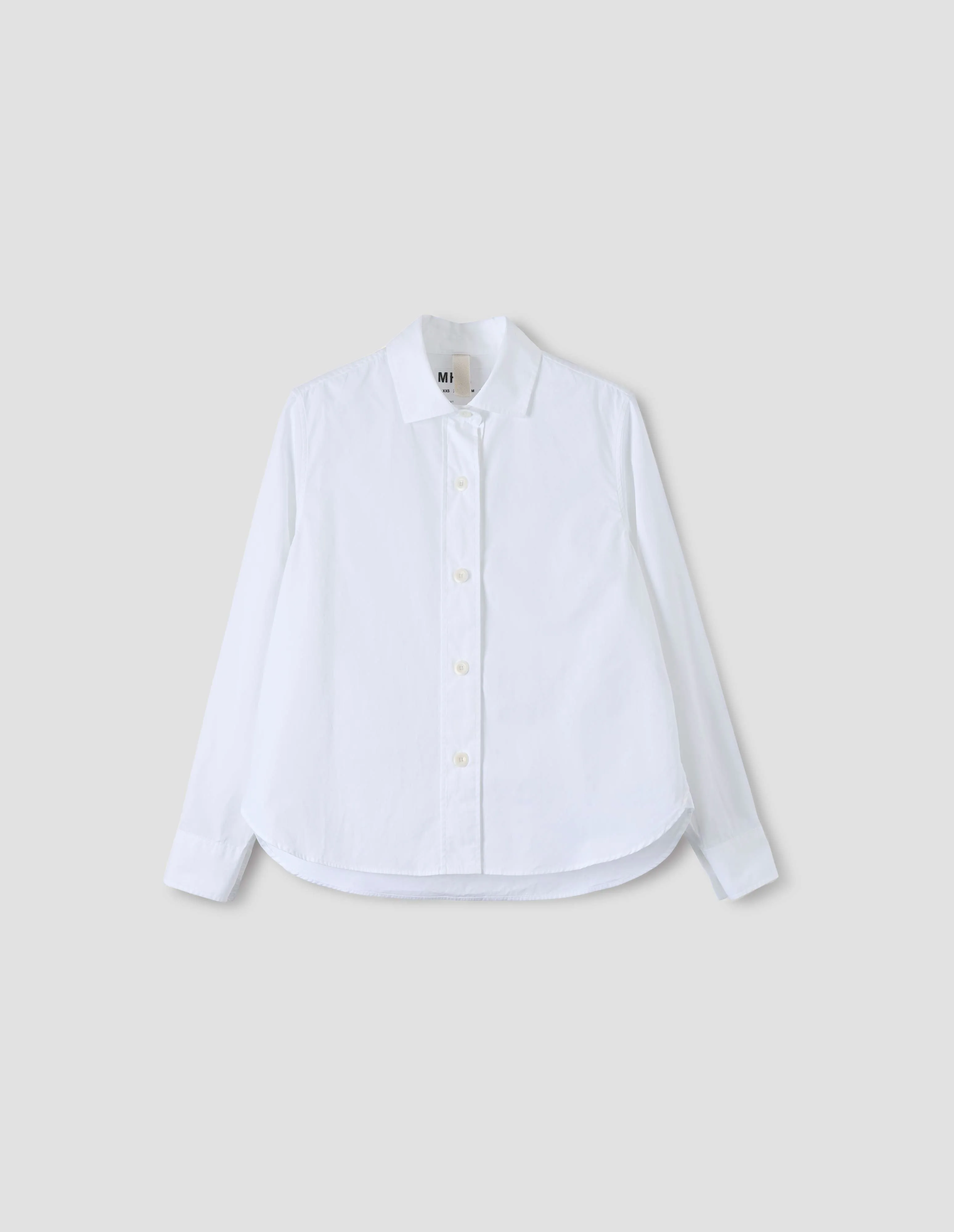 MHL. SIMPLE SHIRT | COMPACT COTTON POPLIN | WHITE sold by Margaret Howell product image thumbnail 4