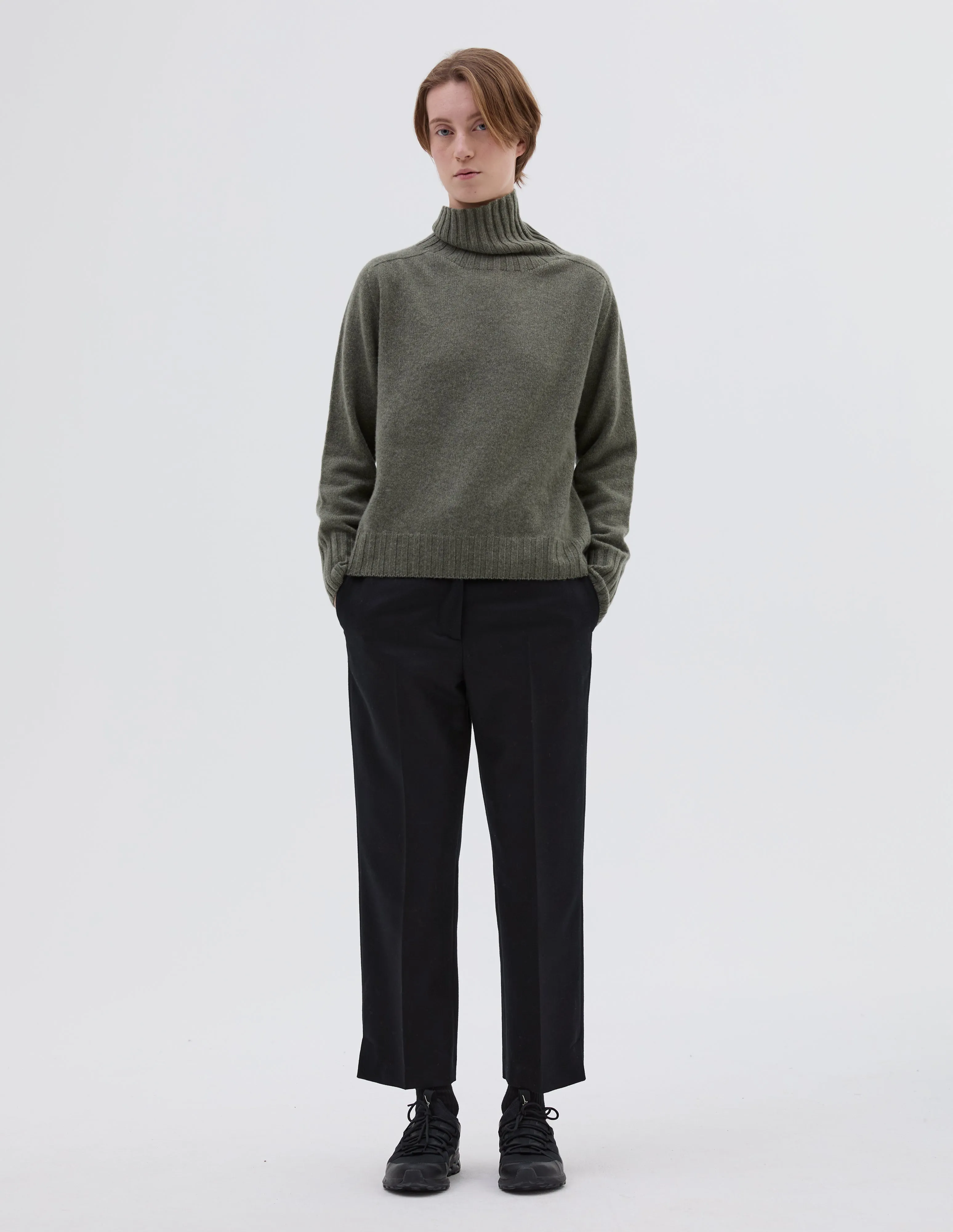 WIDE ROLL NECK | CASHMERE | OREGANO sold by Margaret Howell product image thumbnail 2