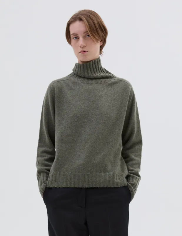 WIDE ROLL NECK | CASHMERE | OREGANO sold by Margaret Howell