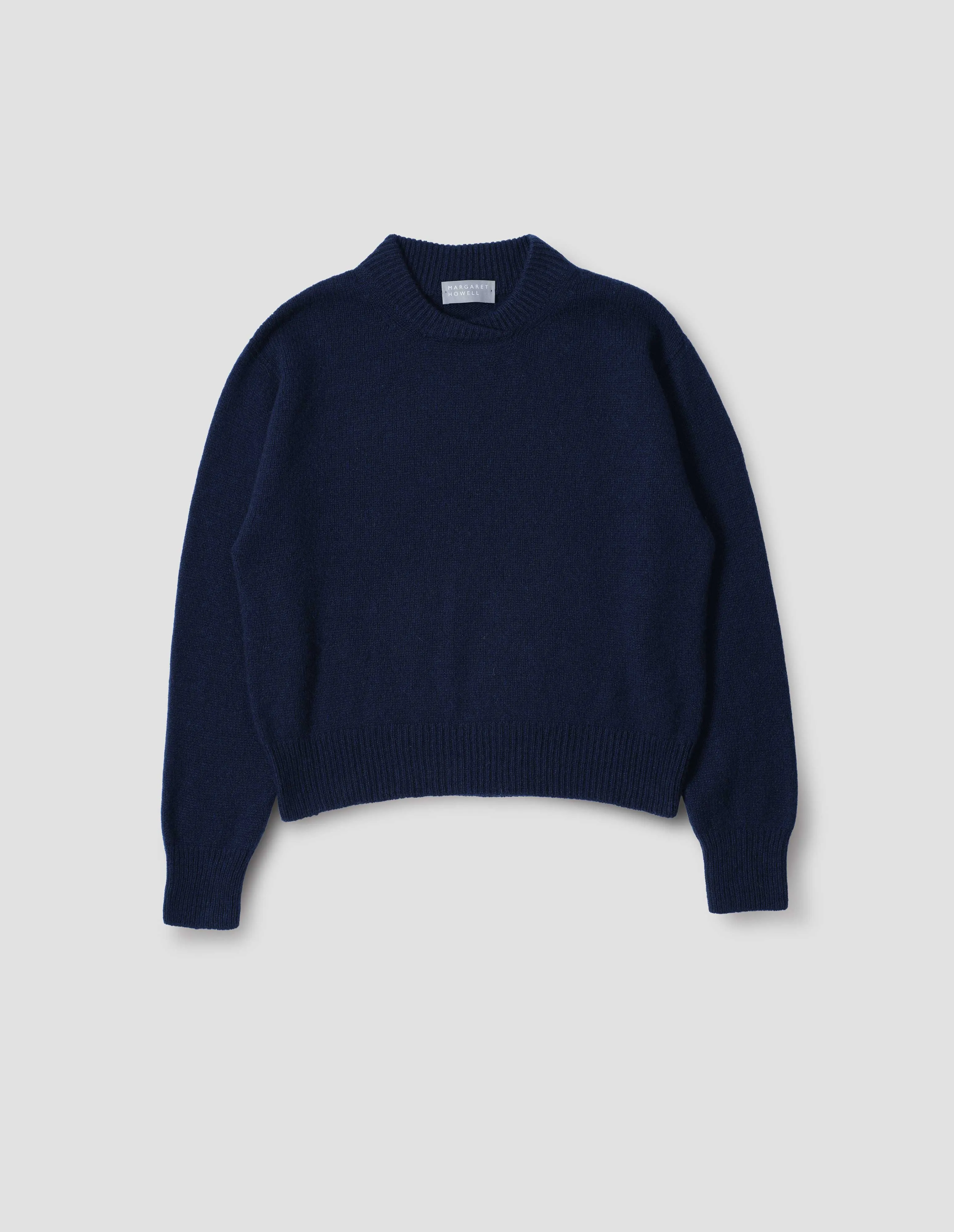 FULLY FASHIONED SWEATSHIRT | CASHMERE | NAVY sold by Margaret Howell product image thumbnail 4