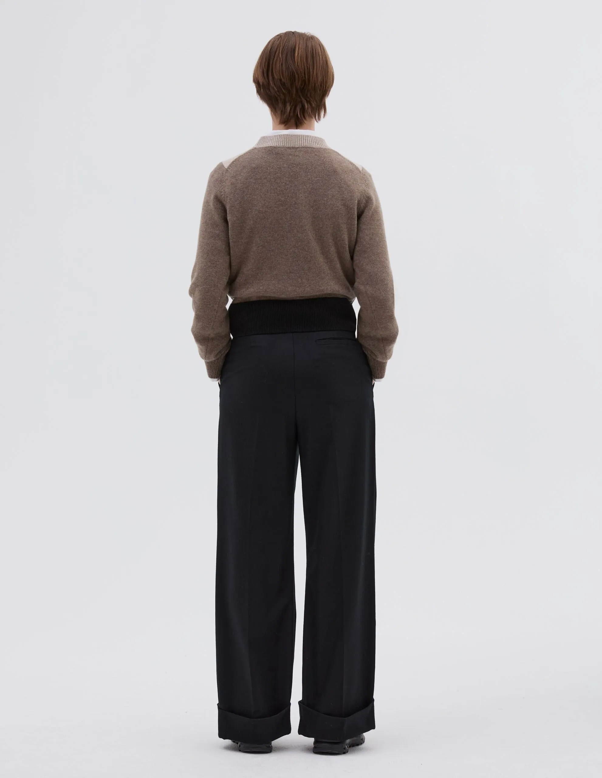 OMBRE ARGYLE JUMPER | MERINO CASHMERE | MOCHA sold by Margaret Howell product image thumbnail 3