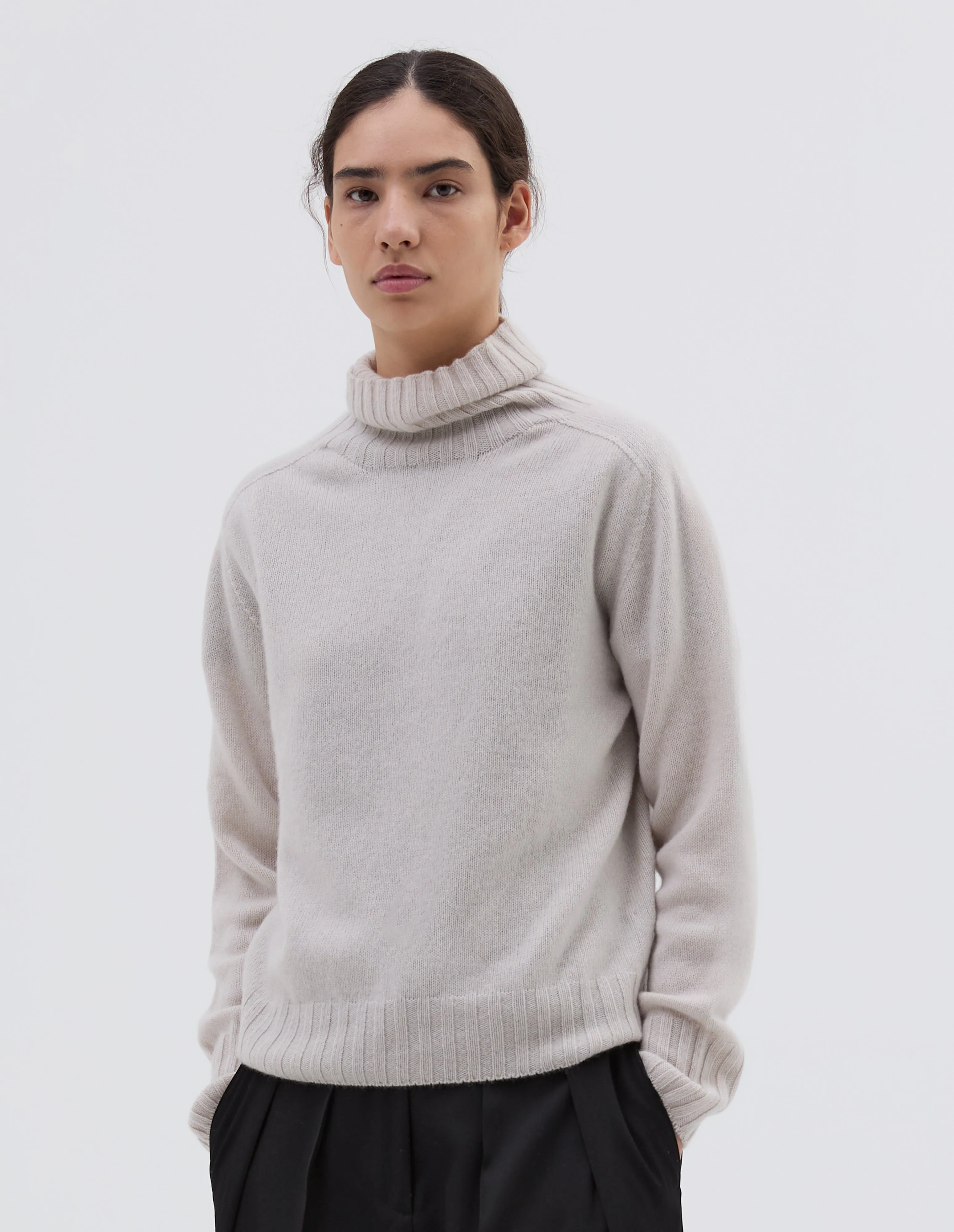 WIDE ROLL NECK | CASHMERE | MIST sold by Margaret Howell