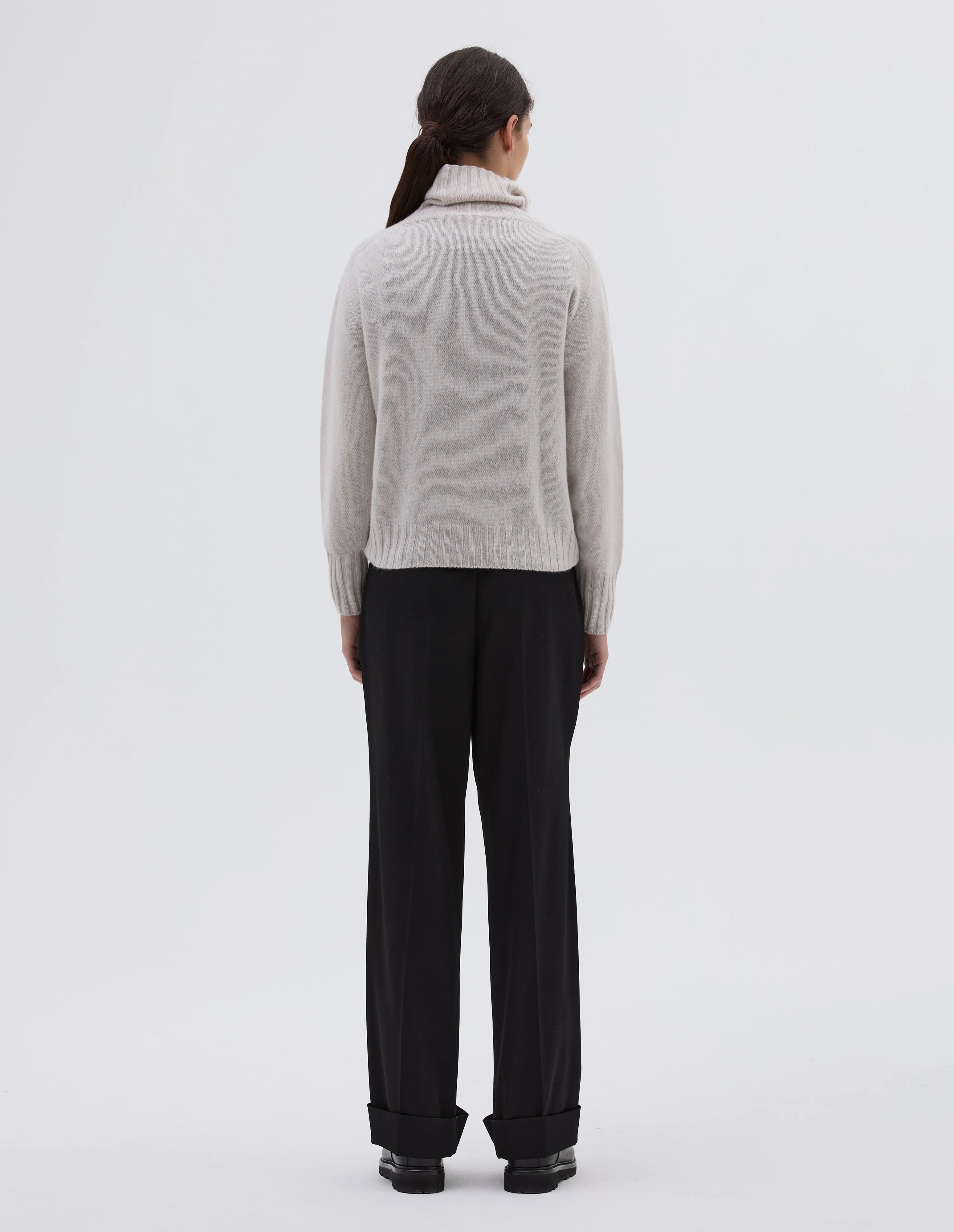WIDE ROLL NECK | CASHMERE | MIST sold by Margaret Howell product image thumbnail 3