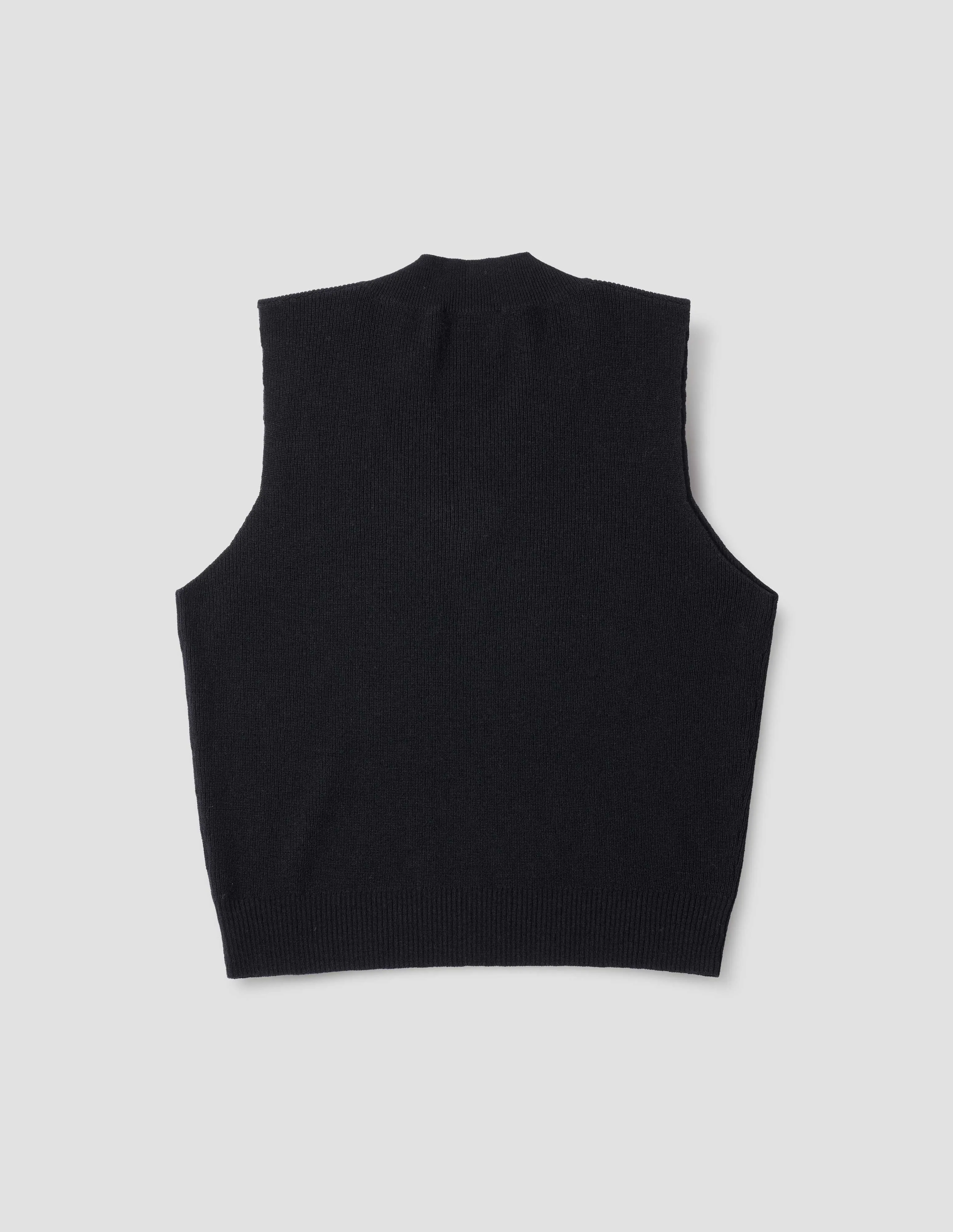 CROSS OVER V NECK SLIPOVER | WOOL SILK CASHMERE | BLACK sold by Margaret Howell product image thumbnail 5