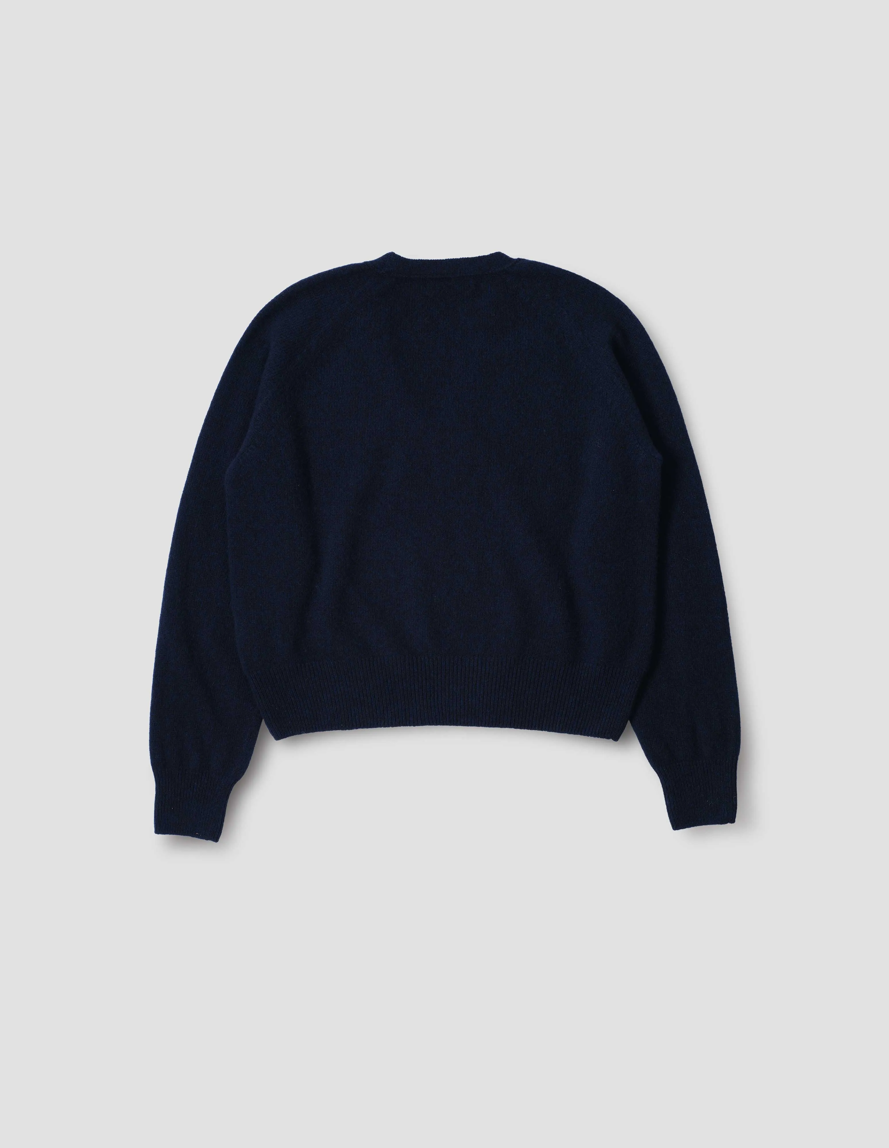 CROPPED V NECK | CASHMERE TWIST | DARK NAVY TWIST sold by Margaret Howell product image thumbnail 5