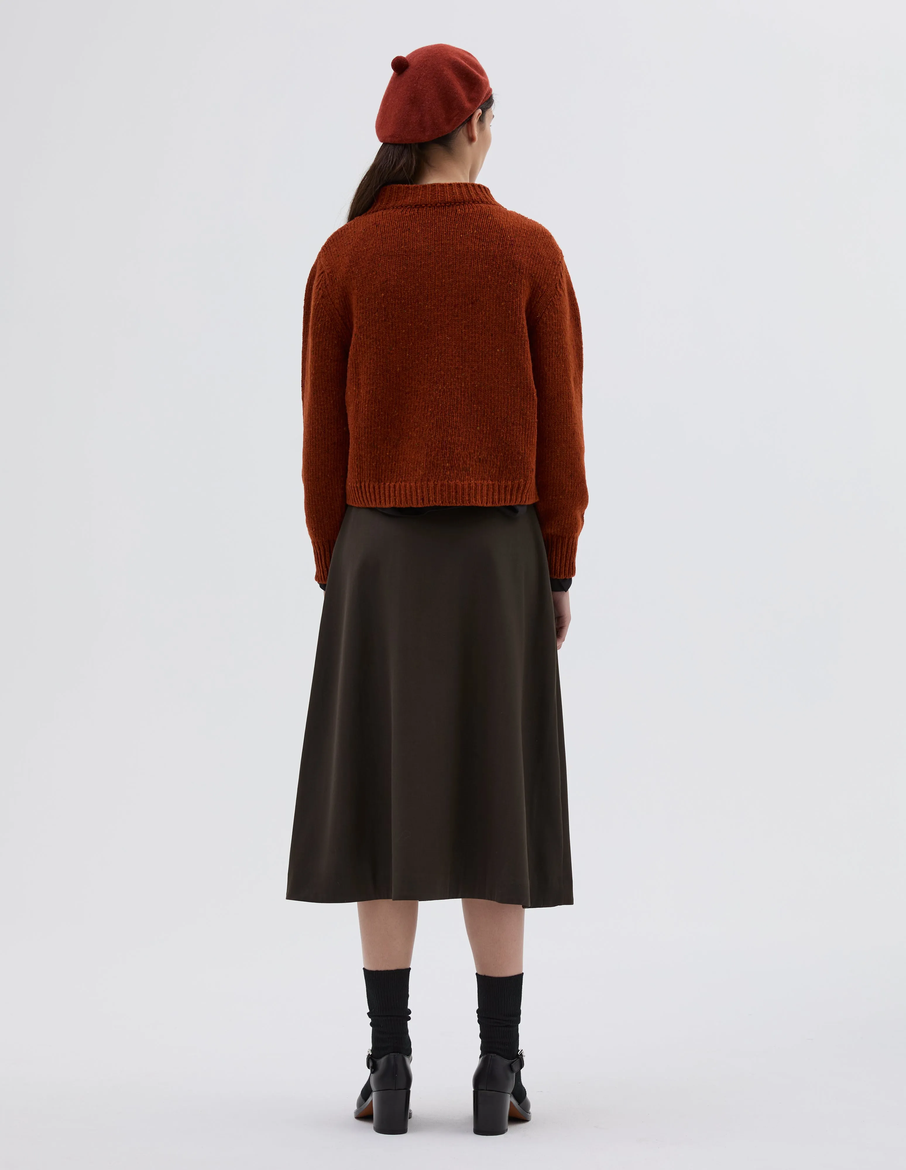 DONEGAL CREW NECK | DONEGAL MERINO | RUST sold by Margaret Howell product image thumbnail 3