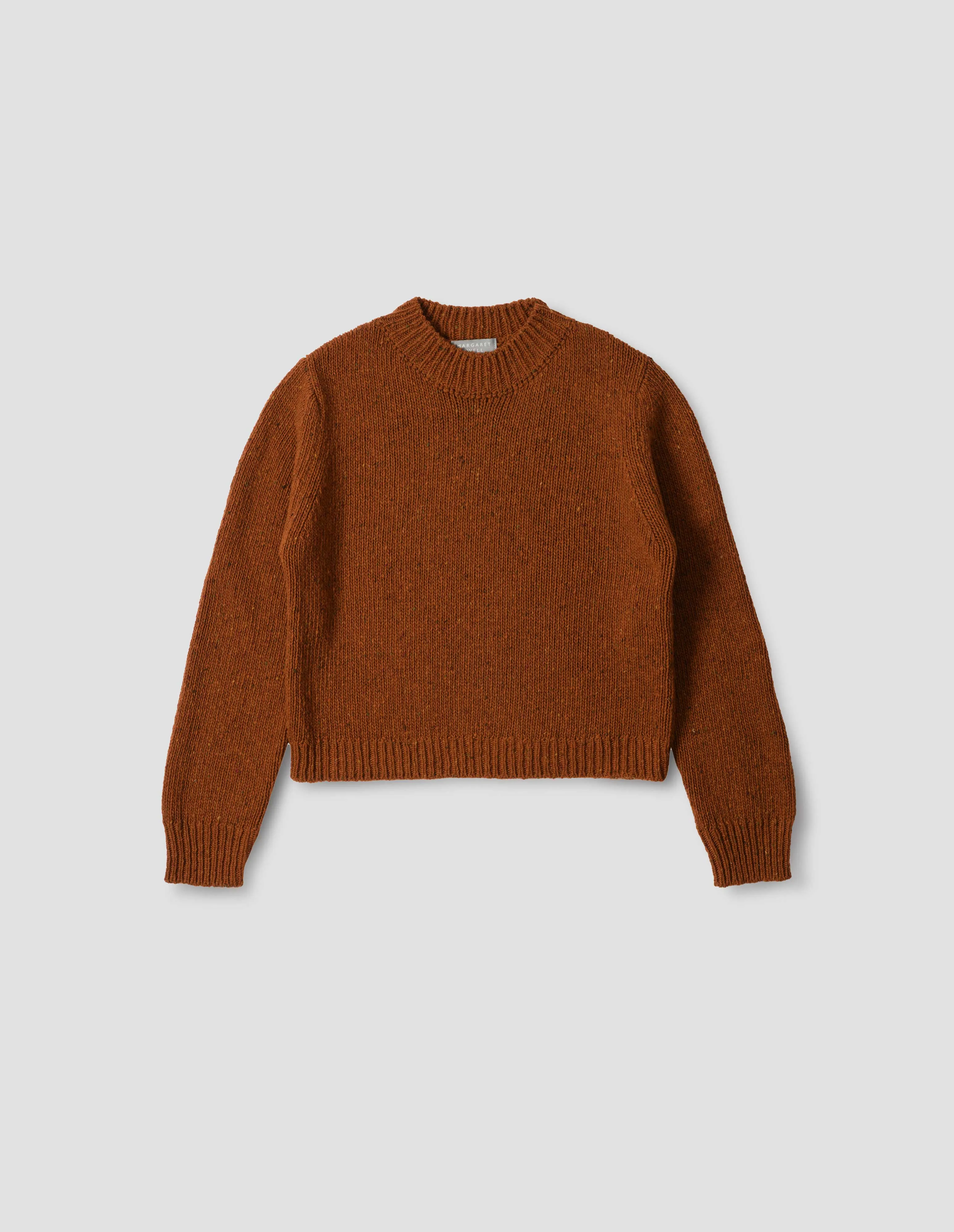 DONEGAL CREW NECK | DONEGAL MERINO | RUST sold by Margaret Howell product image thumbnail 4