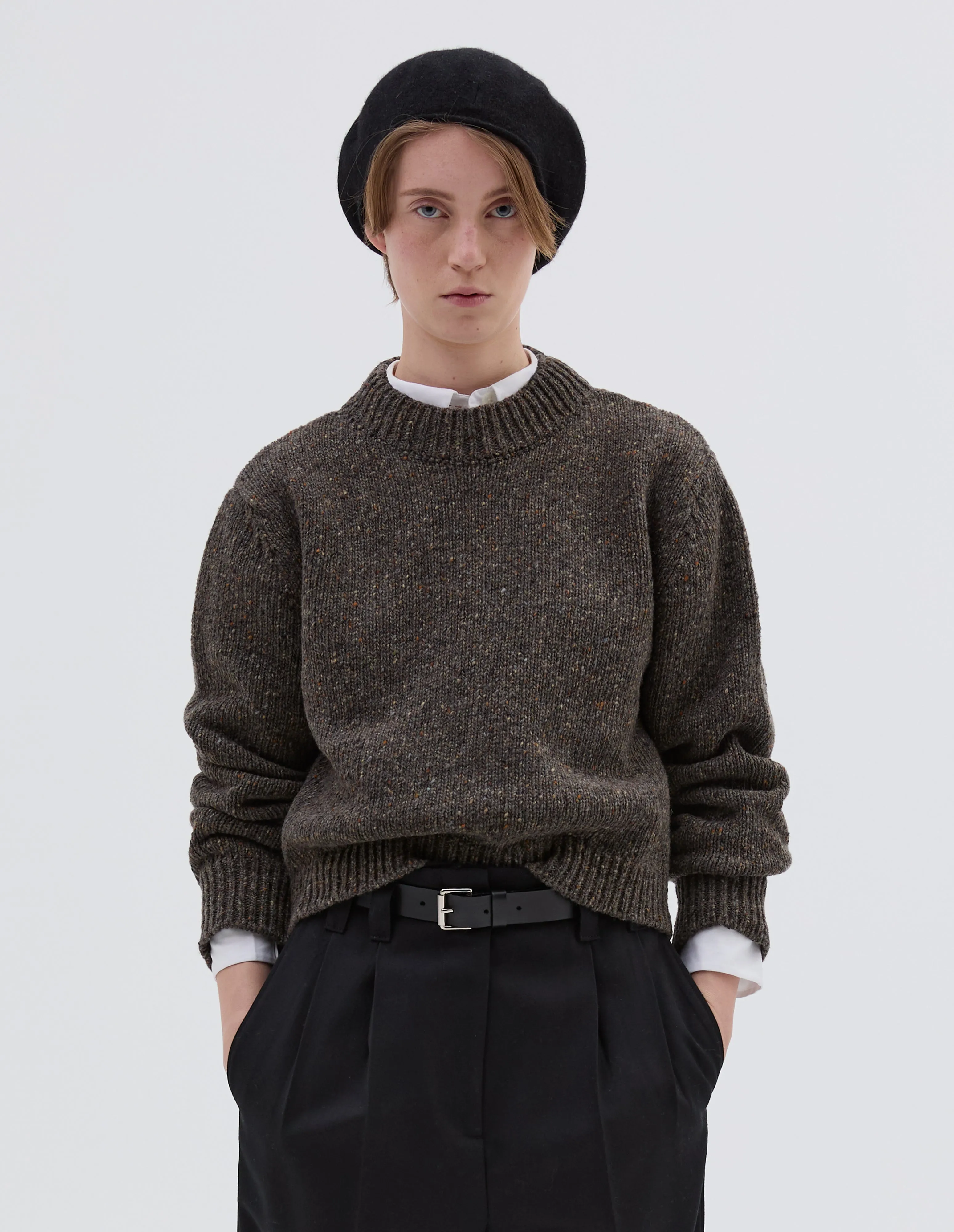 DONEGAL CREW NECK | DONEGAL MERINO | BRACKEN sold by Margaret Howell