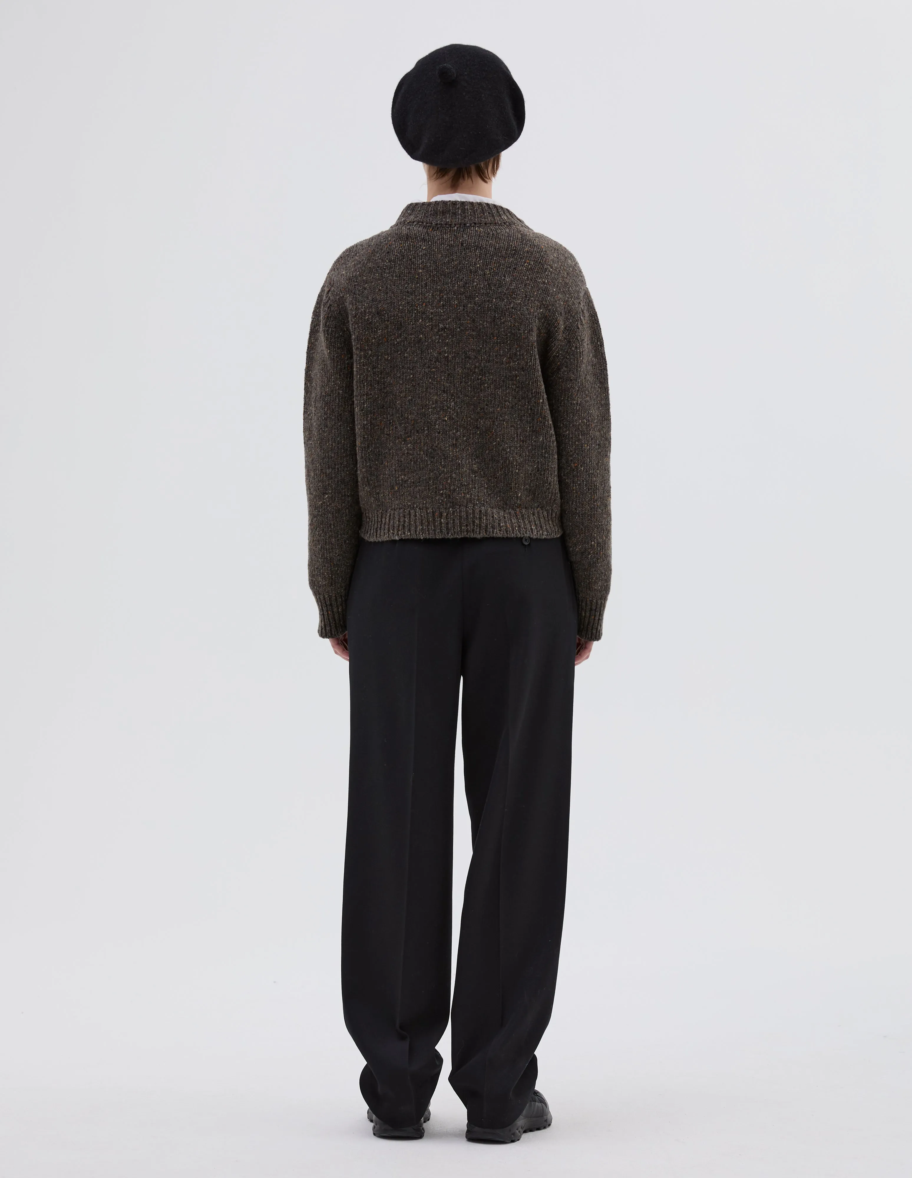 DONEGAL CREW NECK | DONEGAL MERINO | BRACKEN sold by Margaret Howell product image thumbnail 3