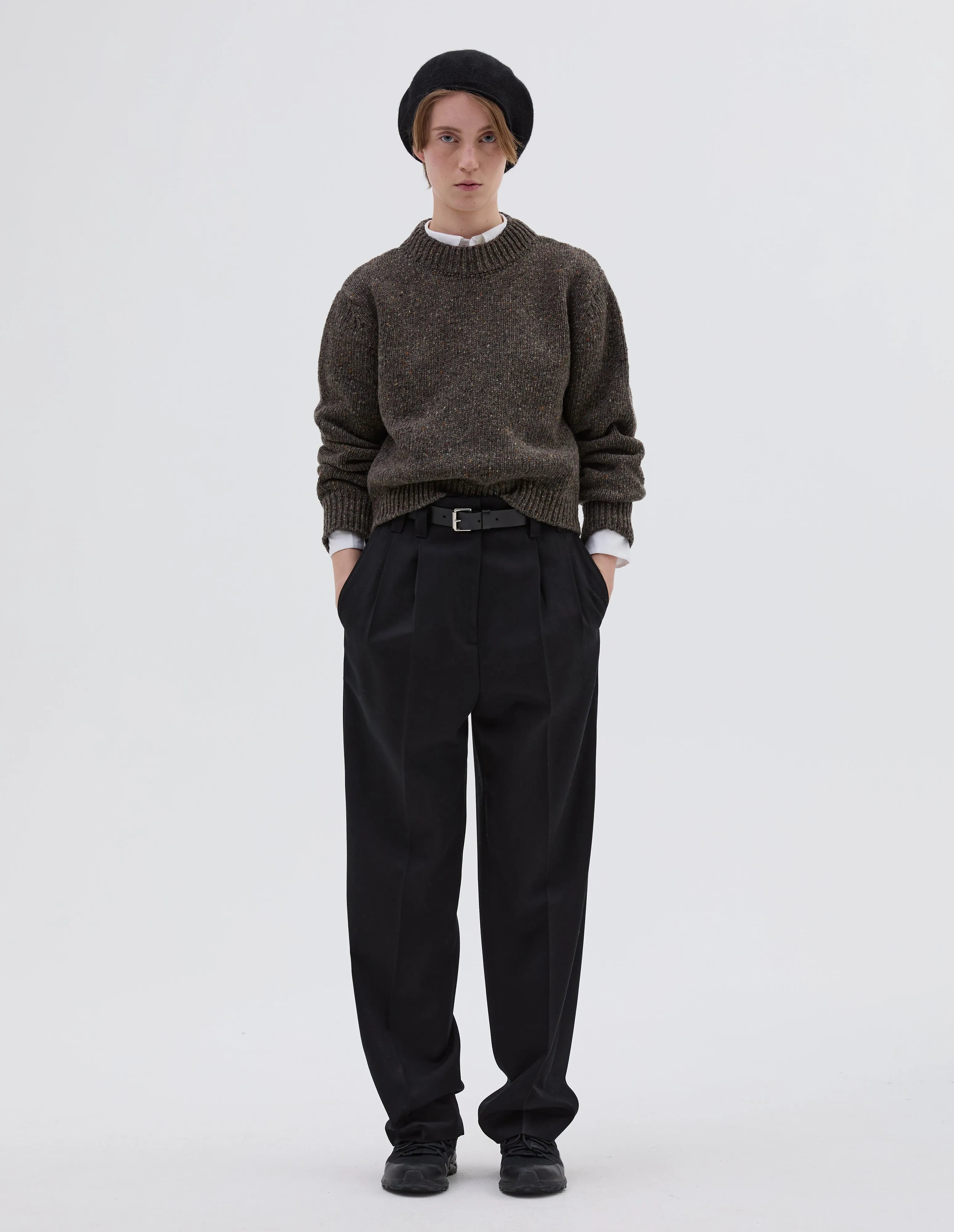 DONEGAL CREW NECK | DONEGAL MERINO | BRACKEN sold by Margaret Howell product image thumbnail 2