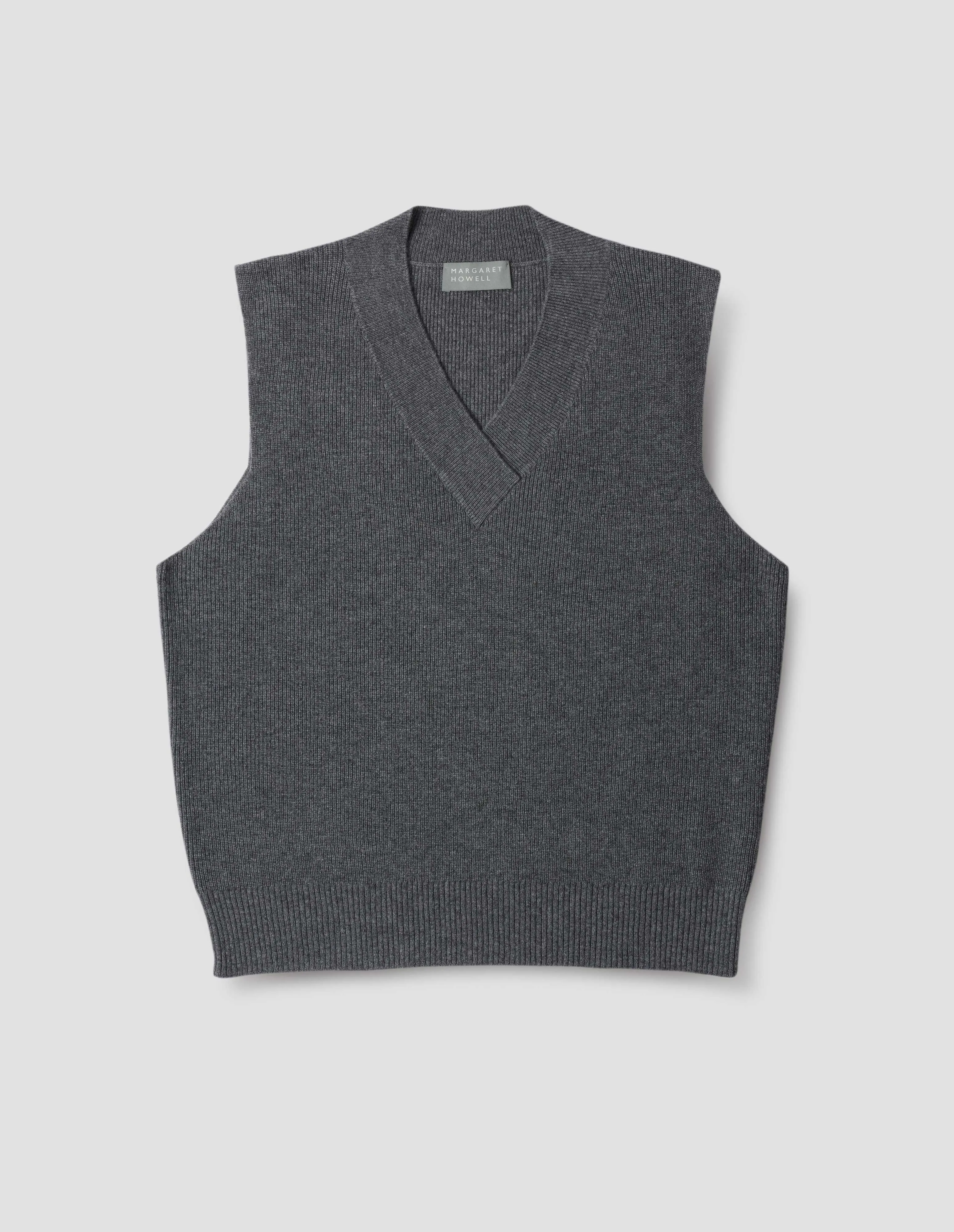 CROSS OVER V NECK SLIPOVER | WOOL SILK CASHMERE
| GREY FLANNEL sold by Margaret Howell product image thumbnail 4