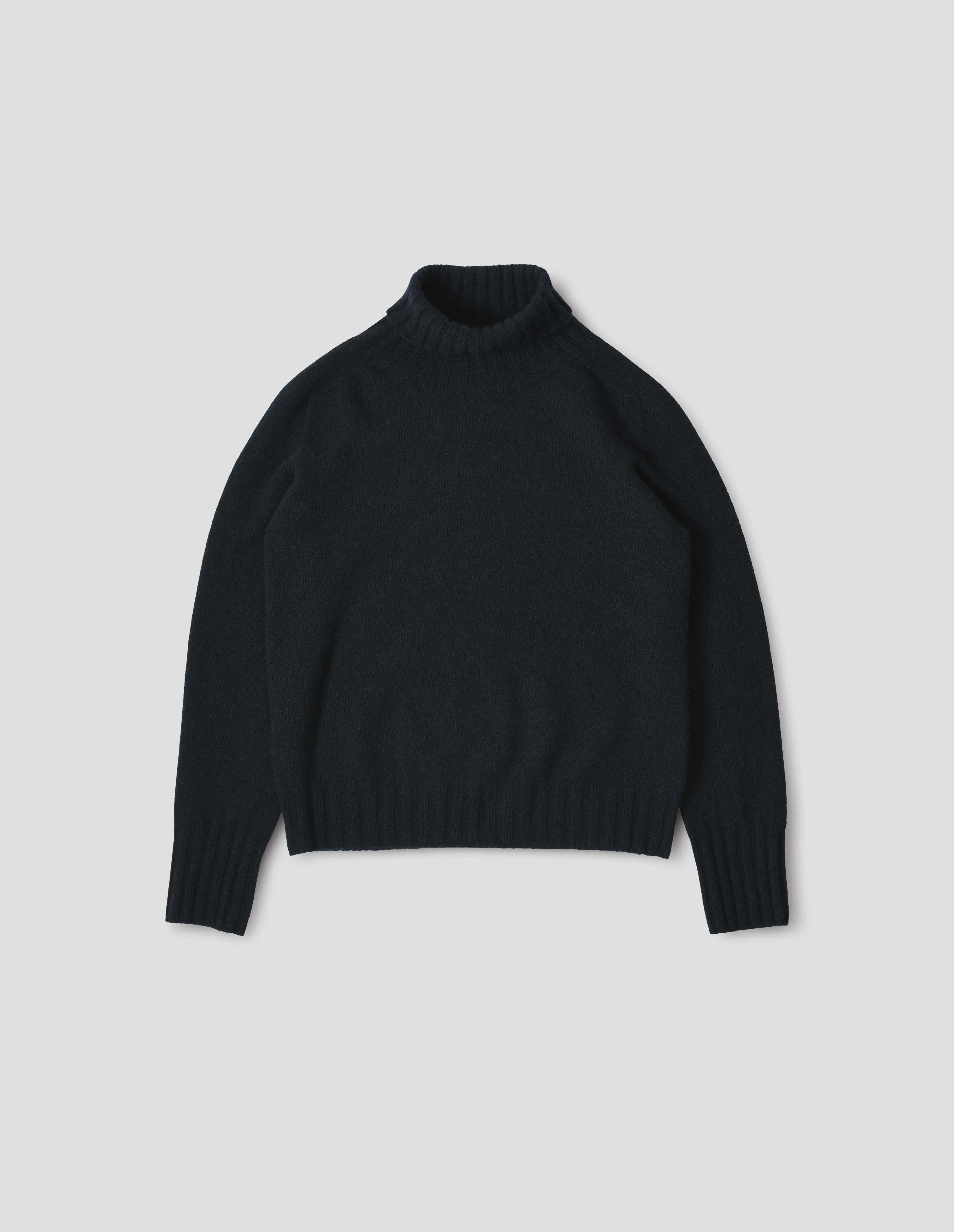 WIDE ROLL NECK | CASHMERE | DARK NAVY sold by Margaret Howell product image thumbnail 4