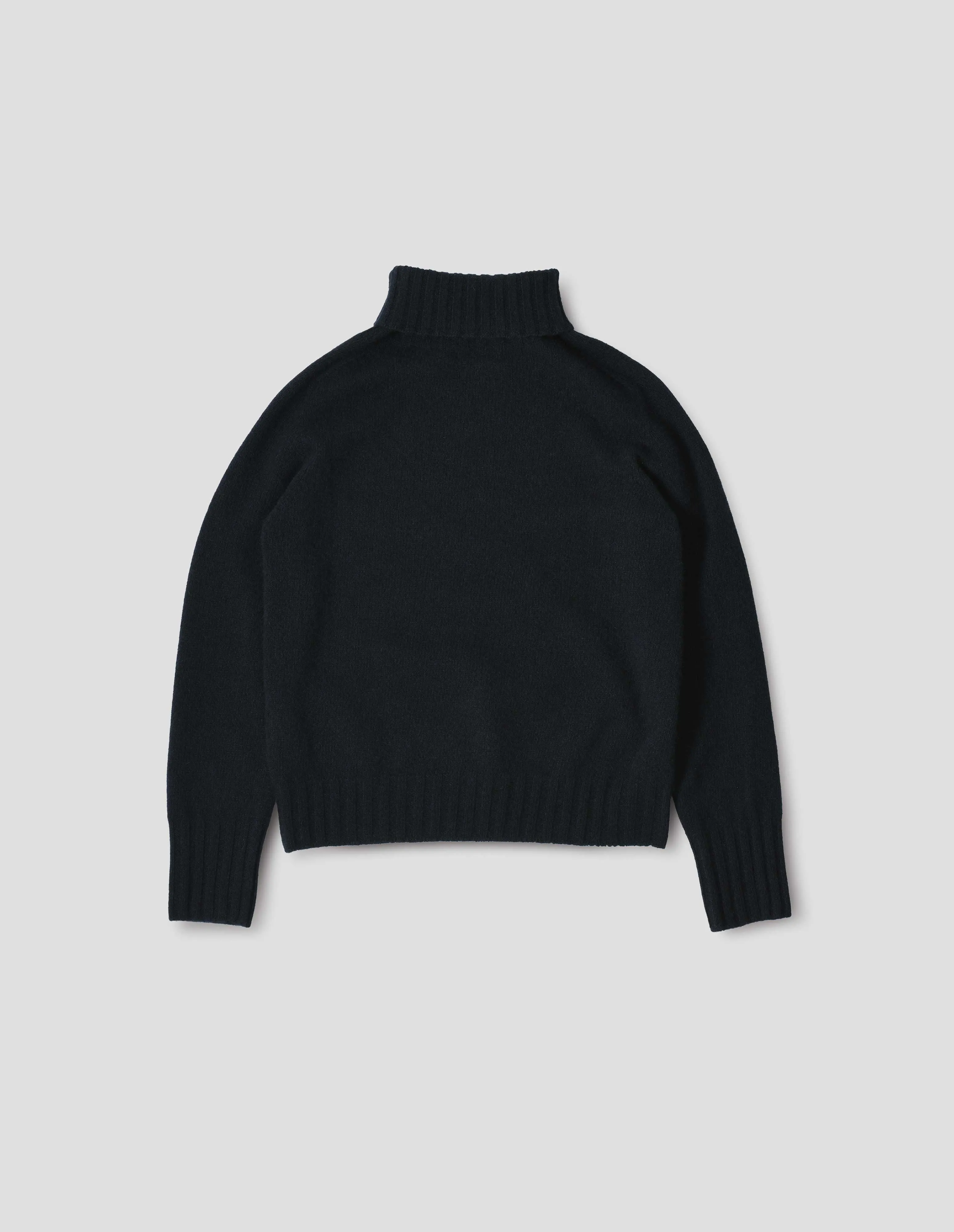 WIDE ROLL NECK | CASHMERE | DARK NAVY sold by Margaret Howell product image thumbnail 5